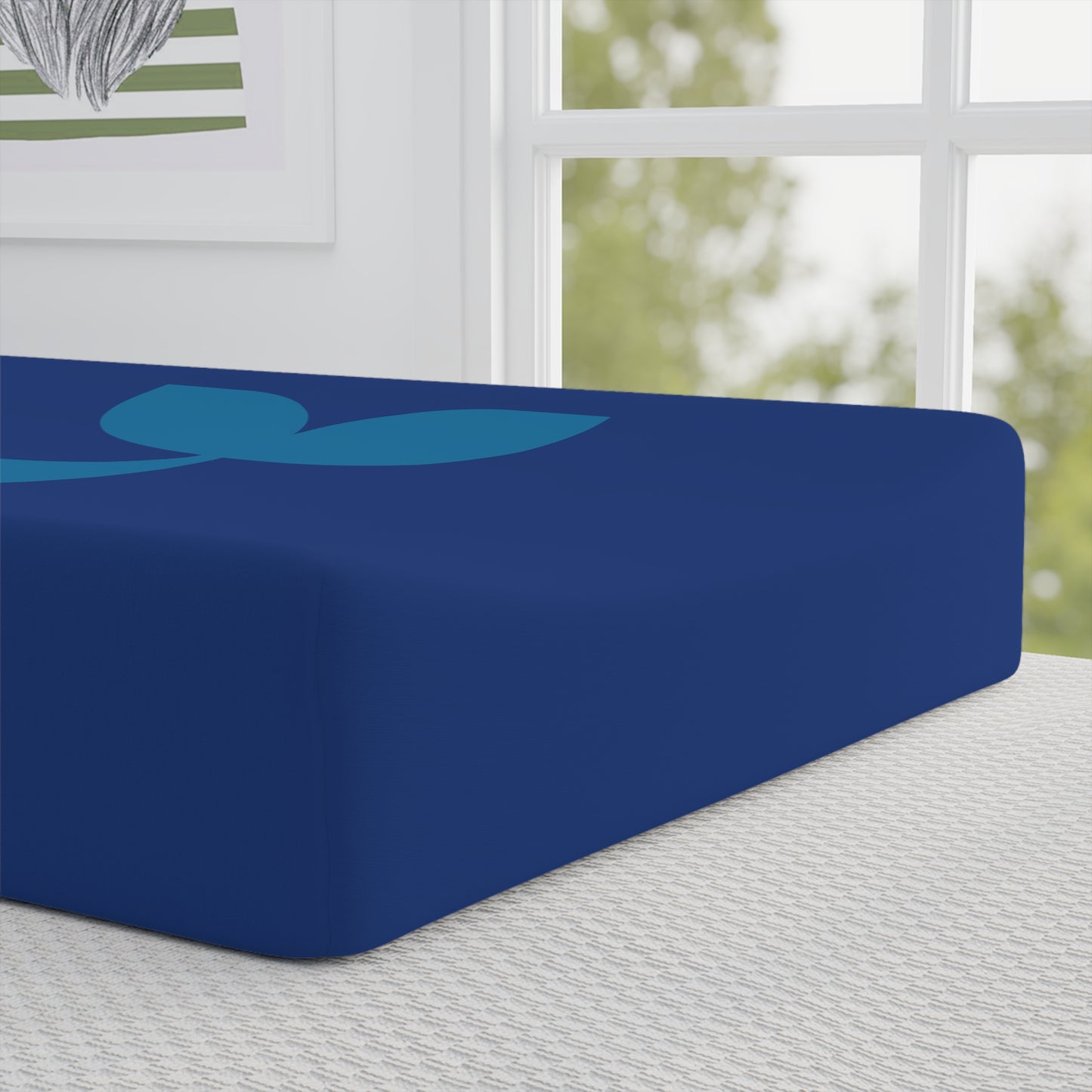 “Gentle Whale” Baby Changing Pad Cover | Ocean-Inspired Minimalist Style