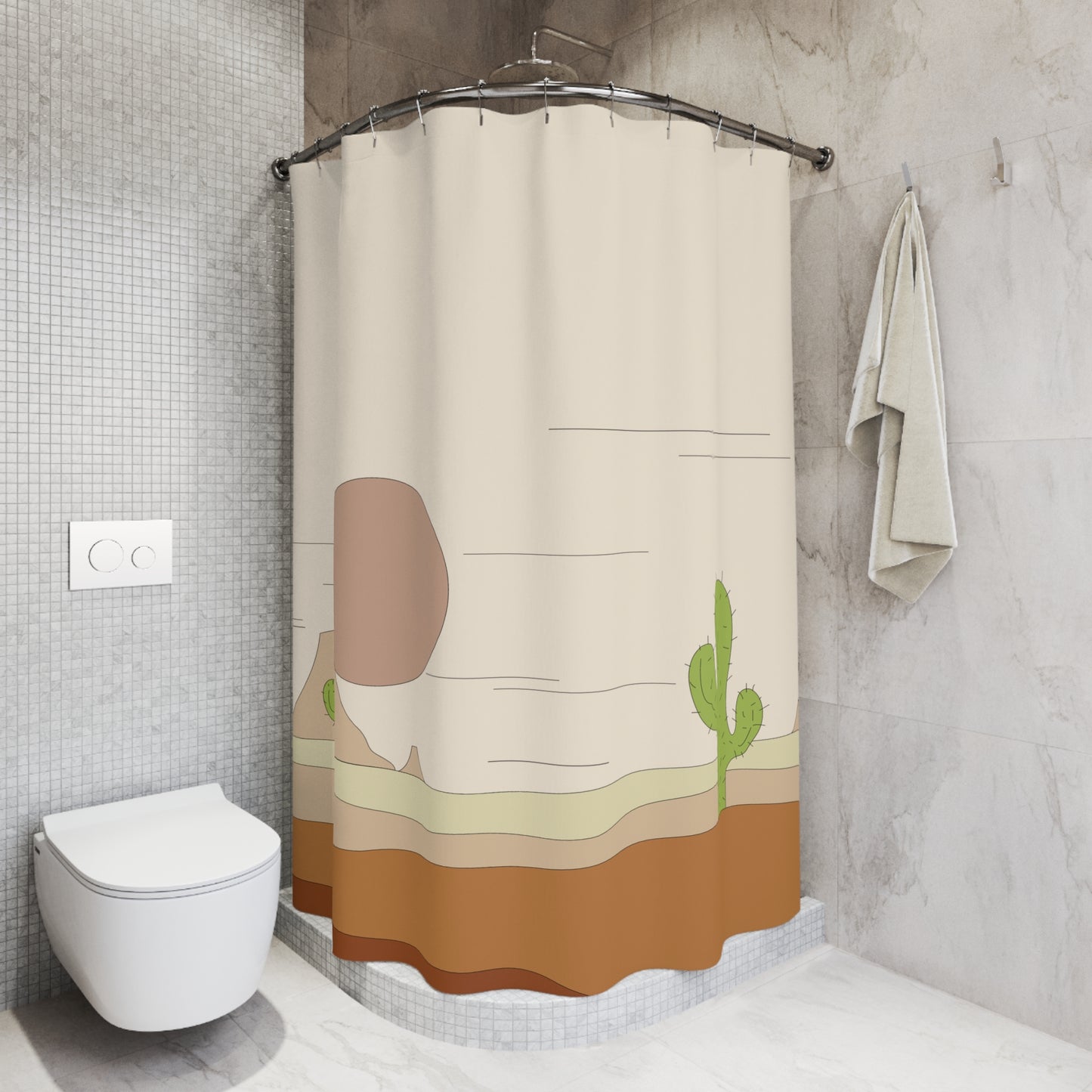 Desert Soul | Cactus & Desert Shower Curtain For A Bold Bathroom Look