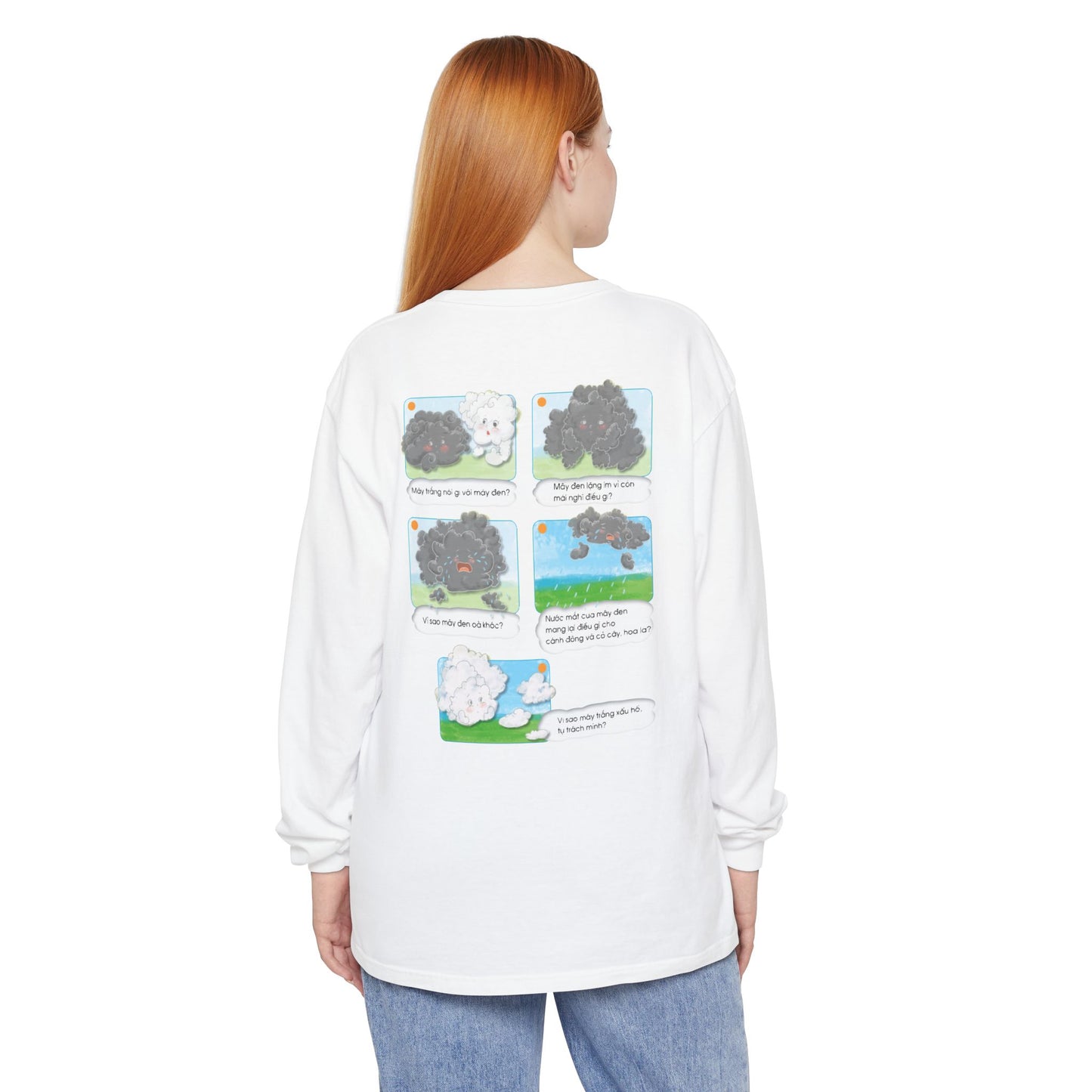 Premium Unisex Garment-Dyed Long Sleeve Tee | A Story of Kind Neighbors