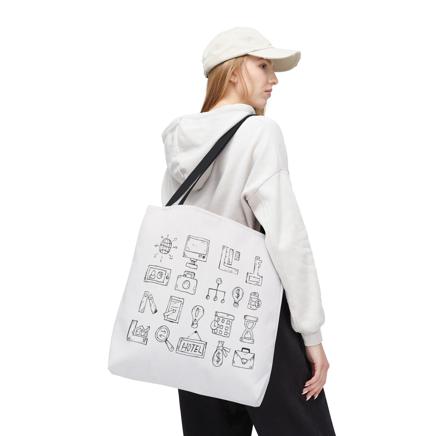 Finance Flow Tote Bag | Modern Financial & Banking Icon Tote