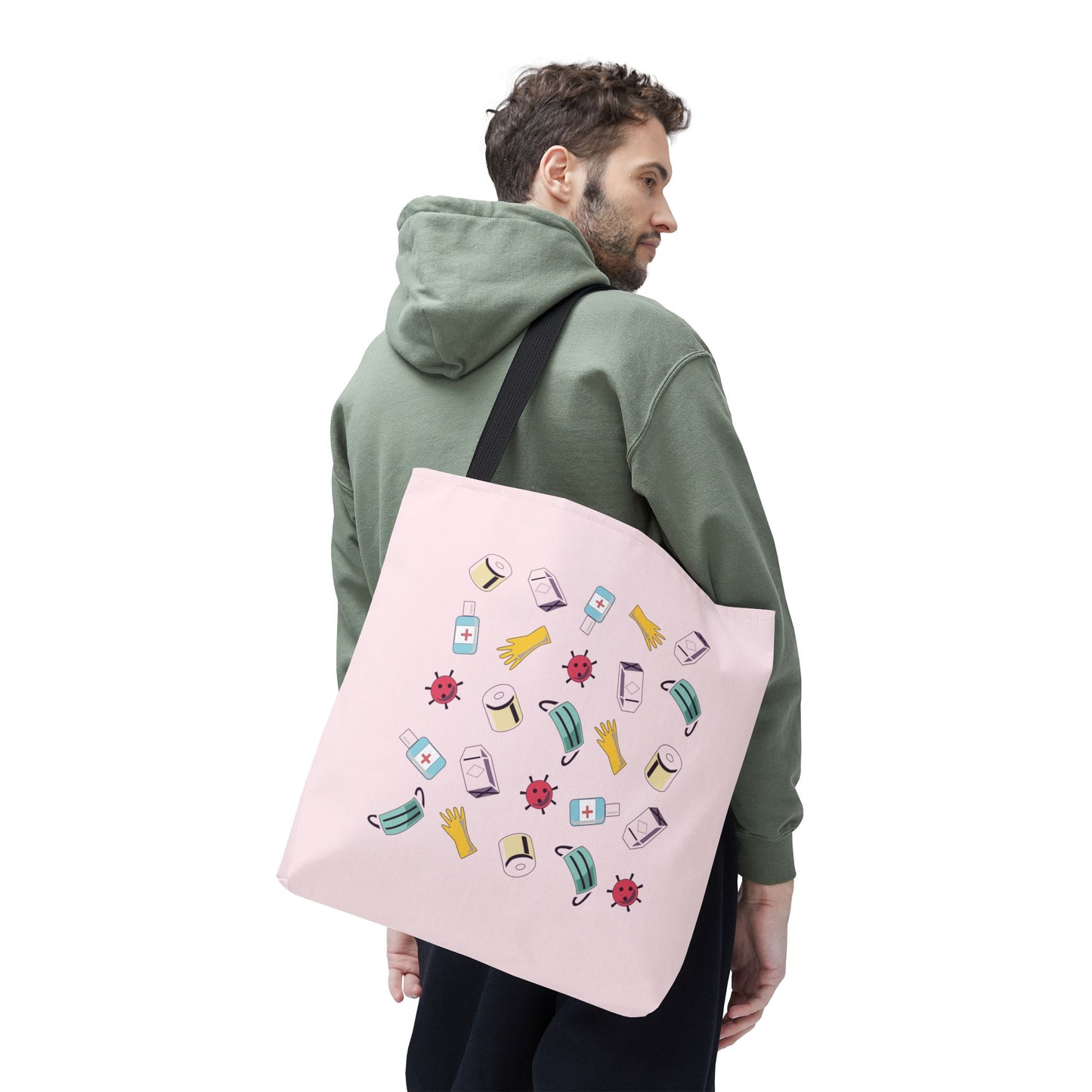 Covid Plan Concept | Artistic Tote Bag with Modern Pandemic-Inspired Design