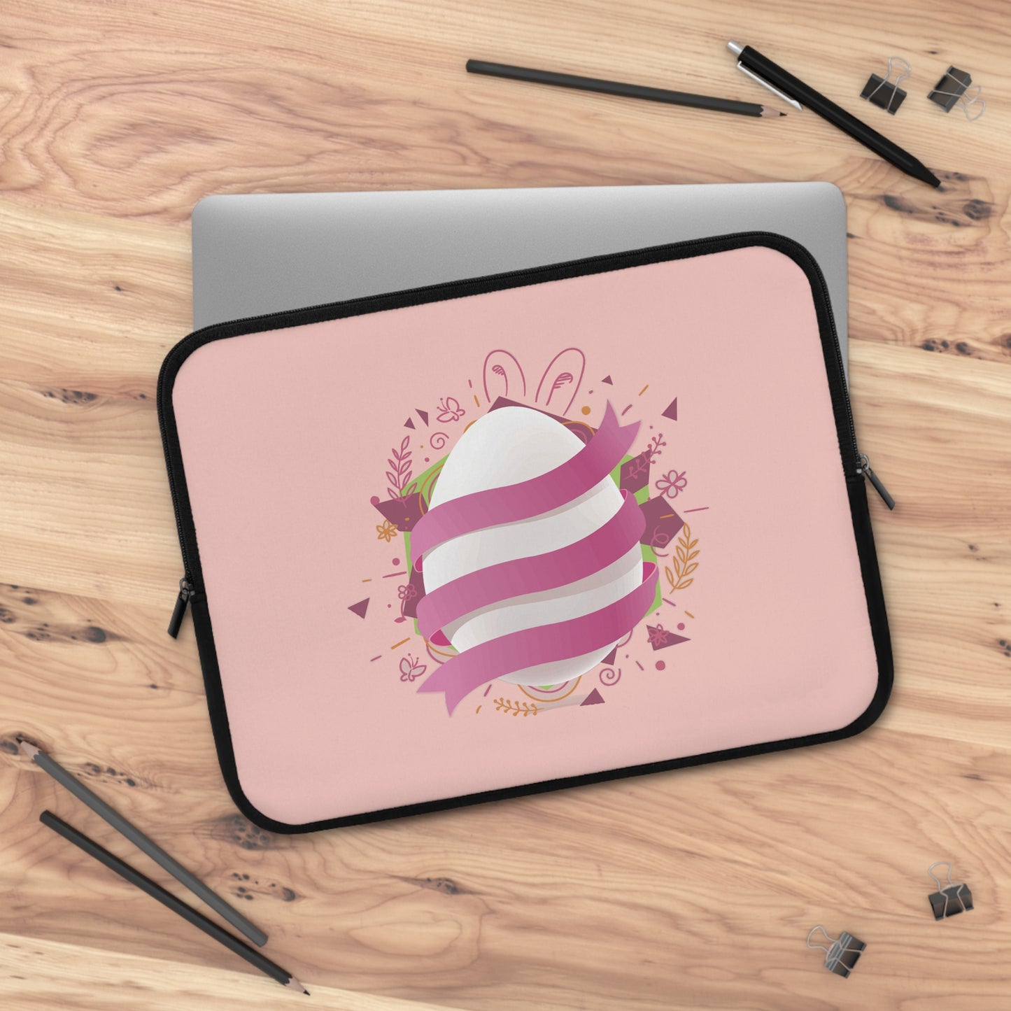 Easter Ribbon Egg Laptop Sleeve | Fun & Festive Holiday-Inspired Protective Case
