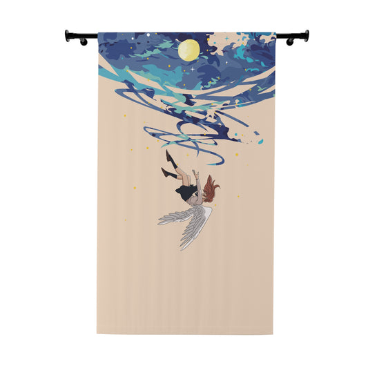 “Falling Angel from the Moon” Curtain | A Veil of Celestial Emotion