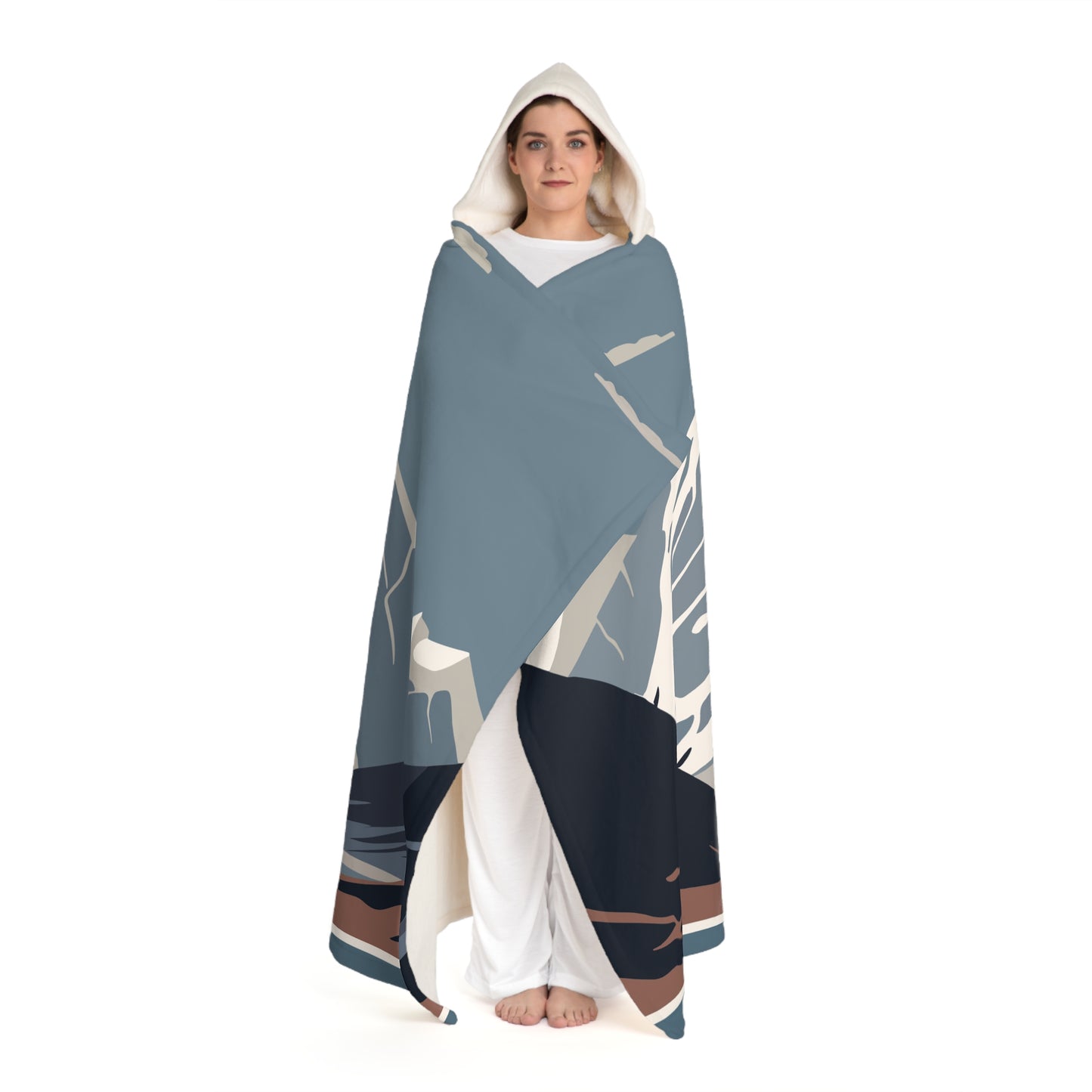 “Embrace the Mountains” Hooded Blanket | Nature’s Warmth Wrapped Around You