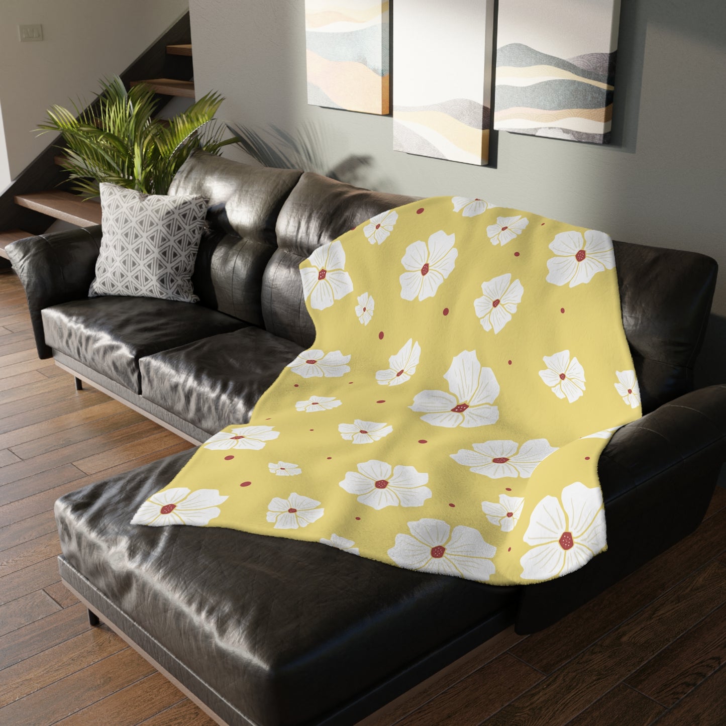 Luxury Bloom Velveteen Blanket | Double-Sided Floral Elegance
