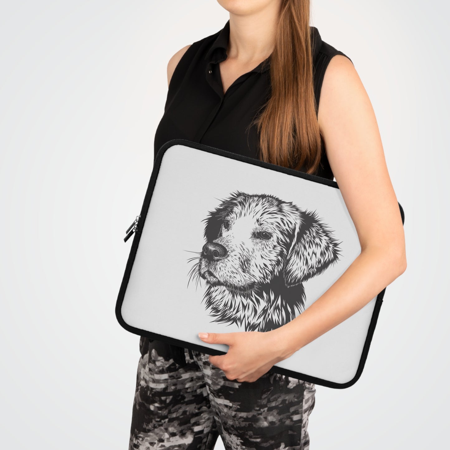 Cute Hand-Drawn Dog | Fun Laptop Sleeve for Pet Lovers & Playful Style