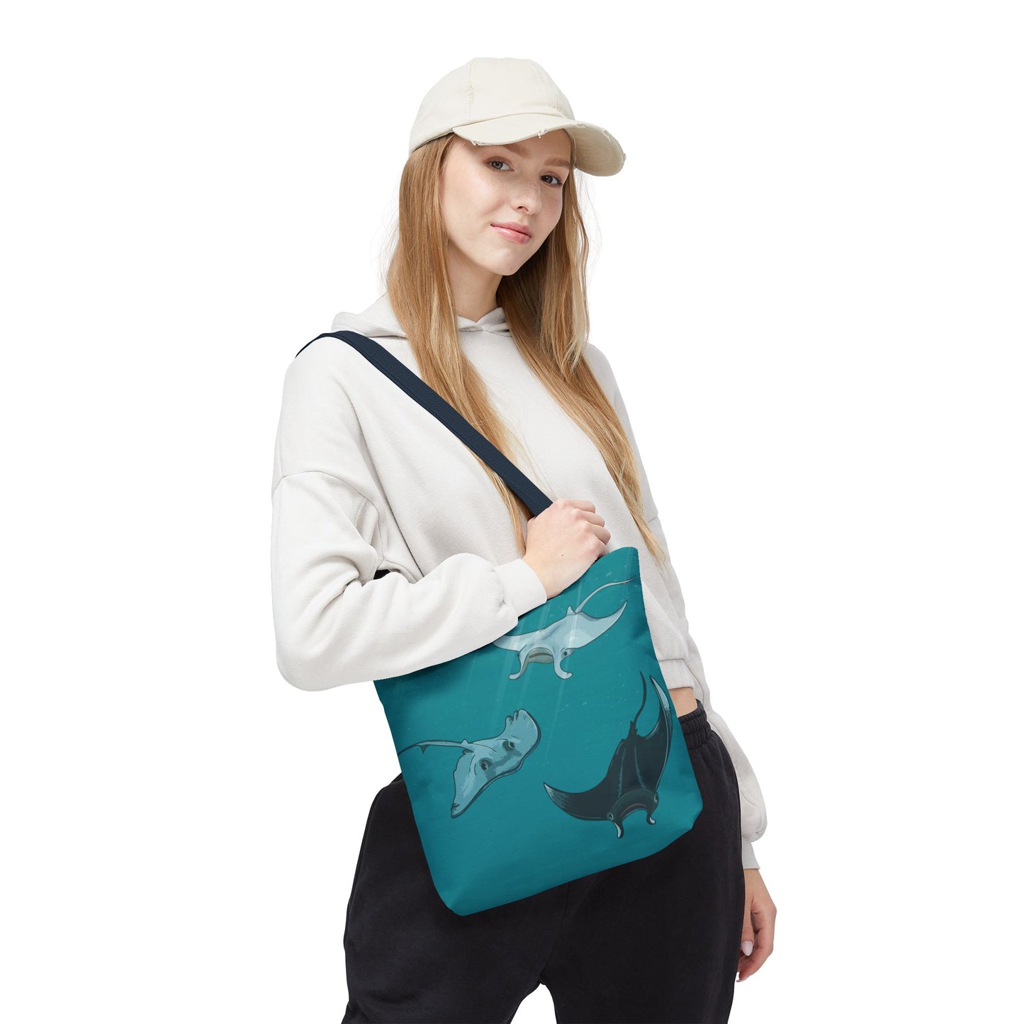 Ocean Stingray | Artistic Tote Bag Inspired by the Freedom of the Deep Blue Sea