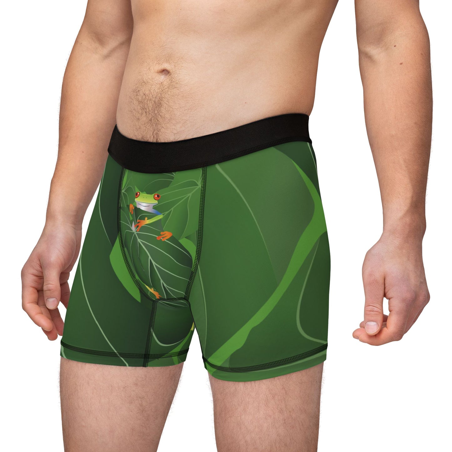 Frog Leaf Hug Boxers | Cute & Chill Men’s Underwear With Fun Vibes