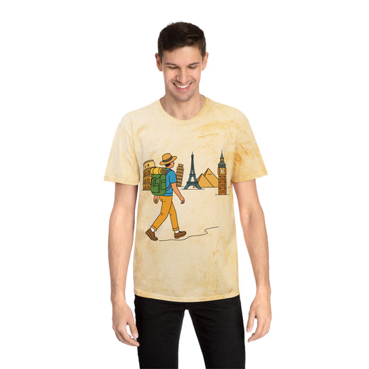 Color Blast Travel Tee | World Landmark Edition