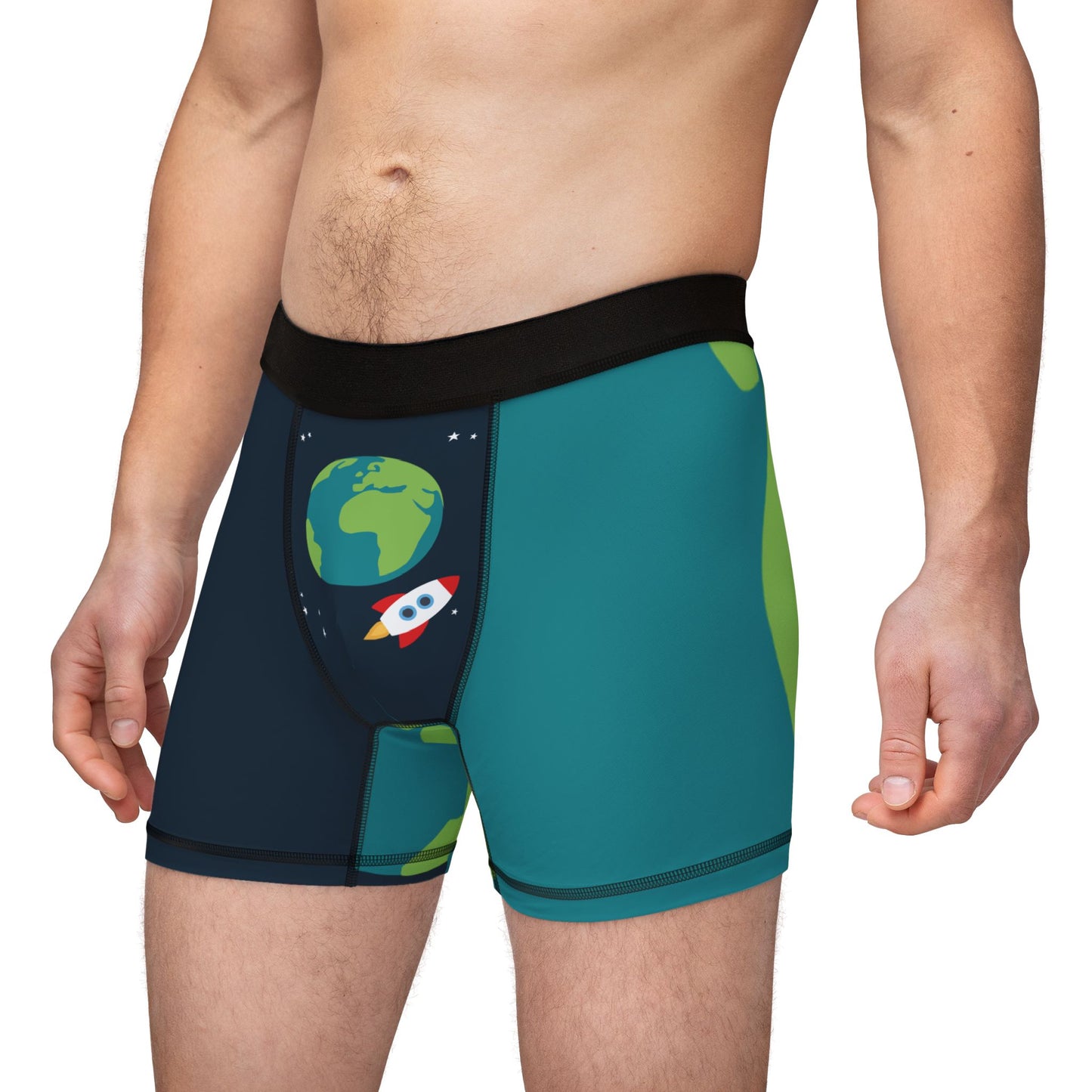 Fuel the Launch | Men’s Boxers with Rocket Print | Start Every Day with a Lift-Off