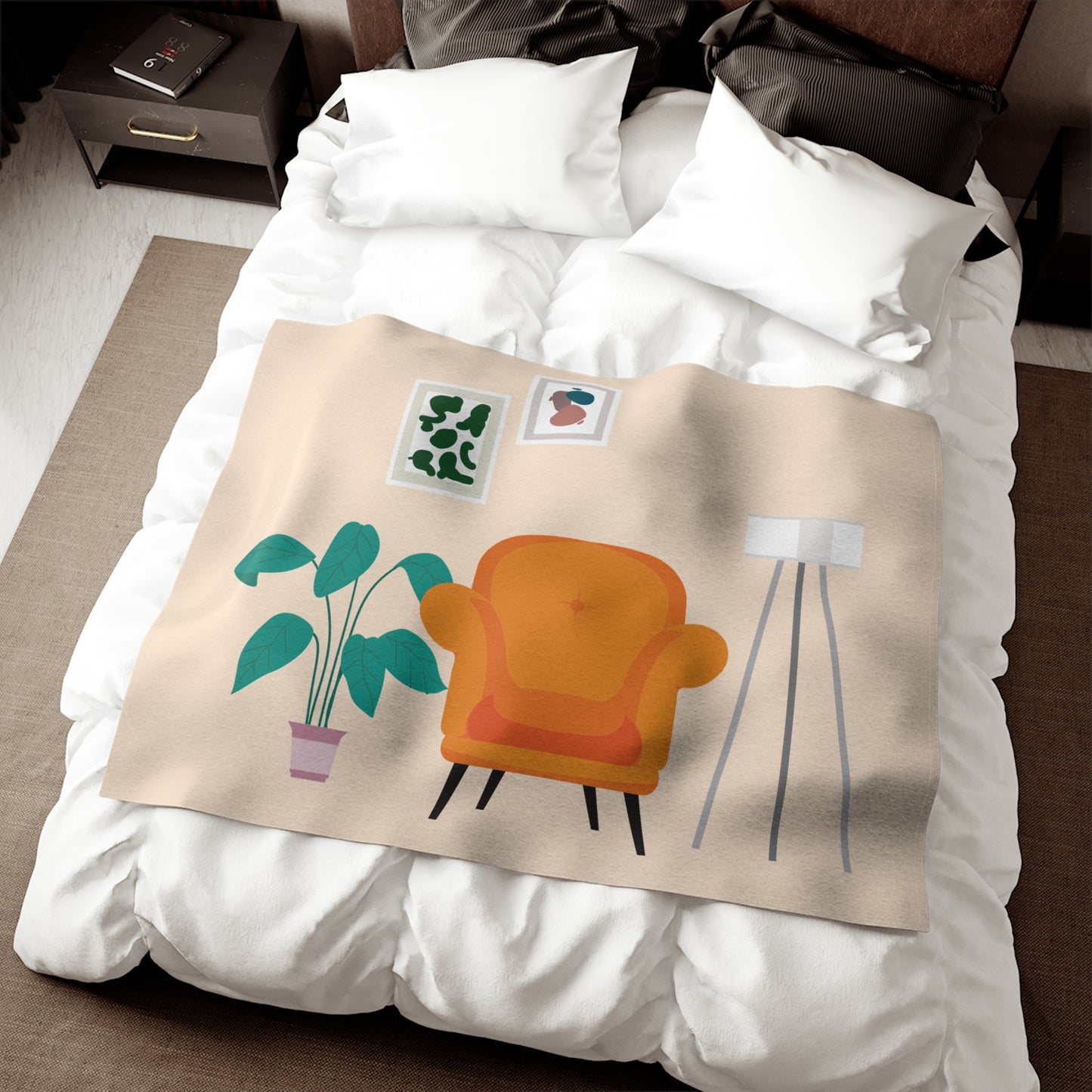 The Tidy Nest | Blanket Hoodie with Clean Living Room Print | Cozy – Neat – Stylish