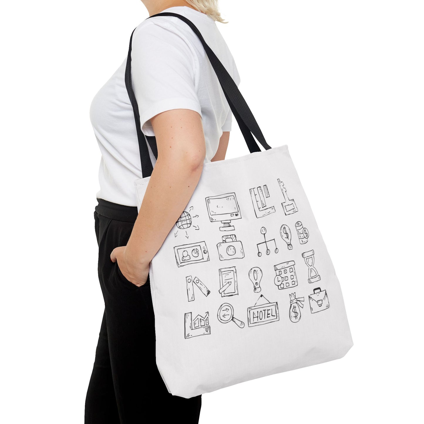 Finance Flow Tote Bag | Modern Financial & Banking Icon Tote