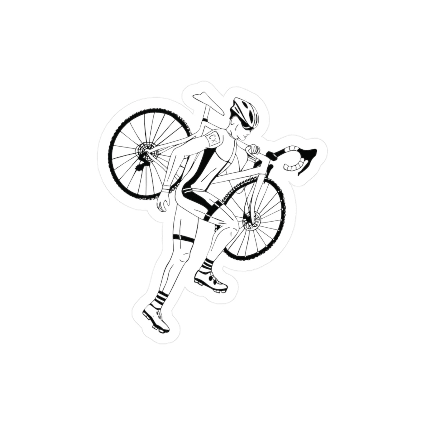 Cyclist Vinyl Sticker | A Ride to Freedom