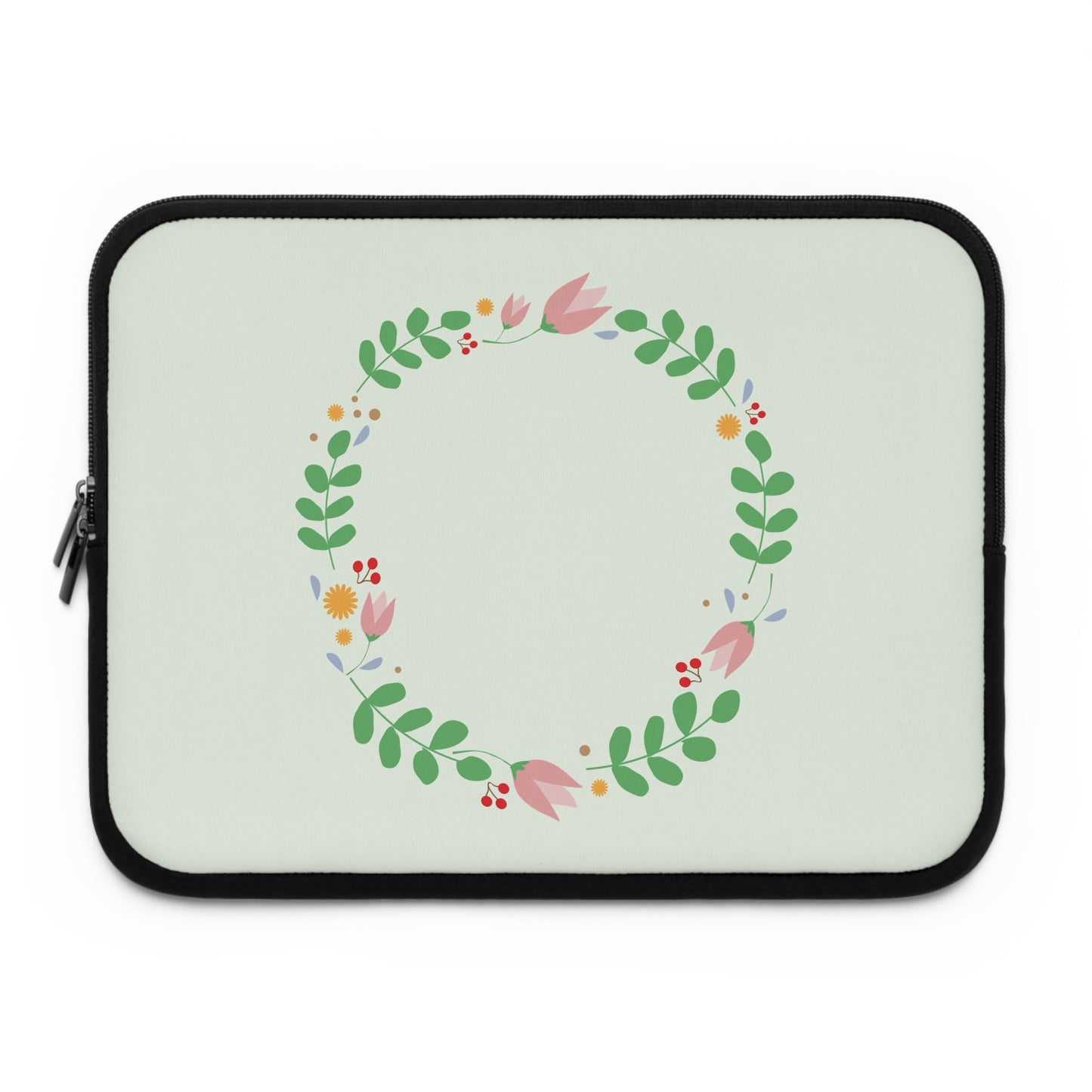 Floral Frame Delight | Elegant Decorative Flower Laptop Sleeve