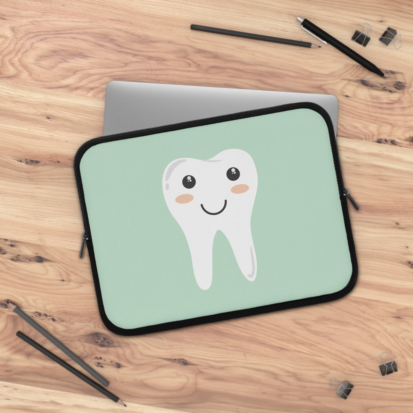 Cute Cartoon Tooth | Fun Laptop Sleeve for Creative Minds & Positive Smiles