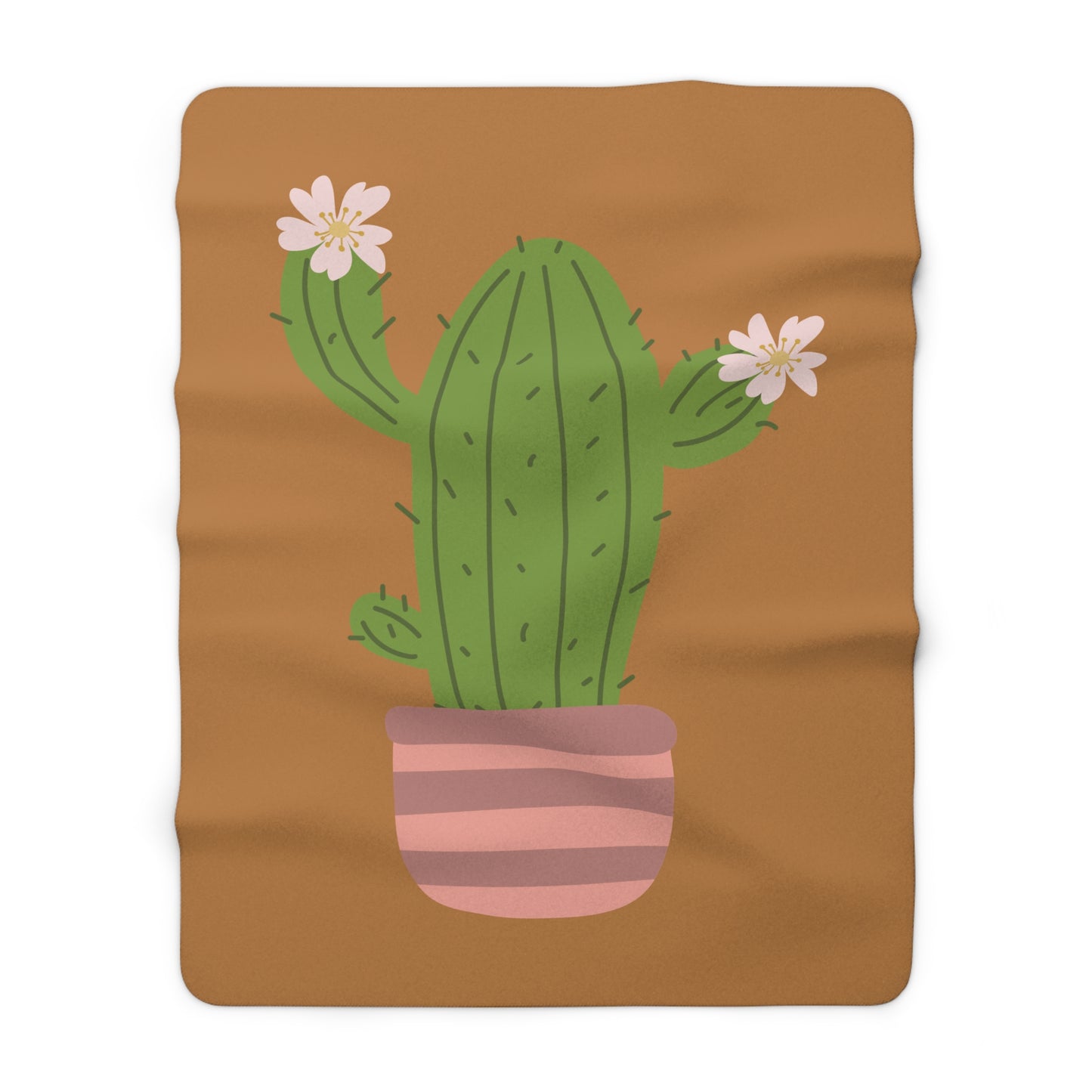 Cactus Sherpa Fleece Blanket | Cute Comfort with a Prickly Personality