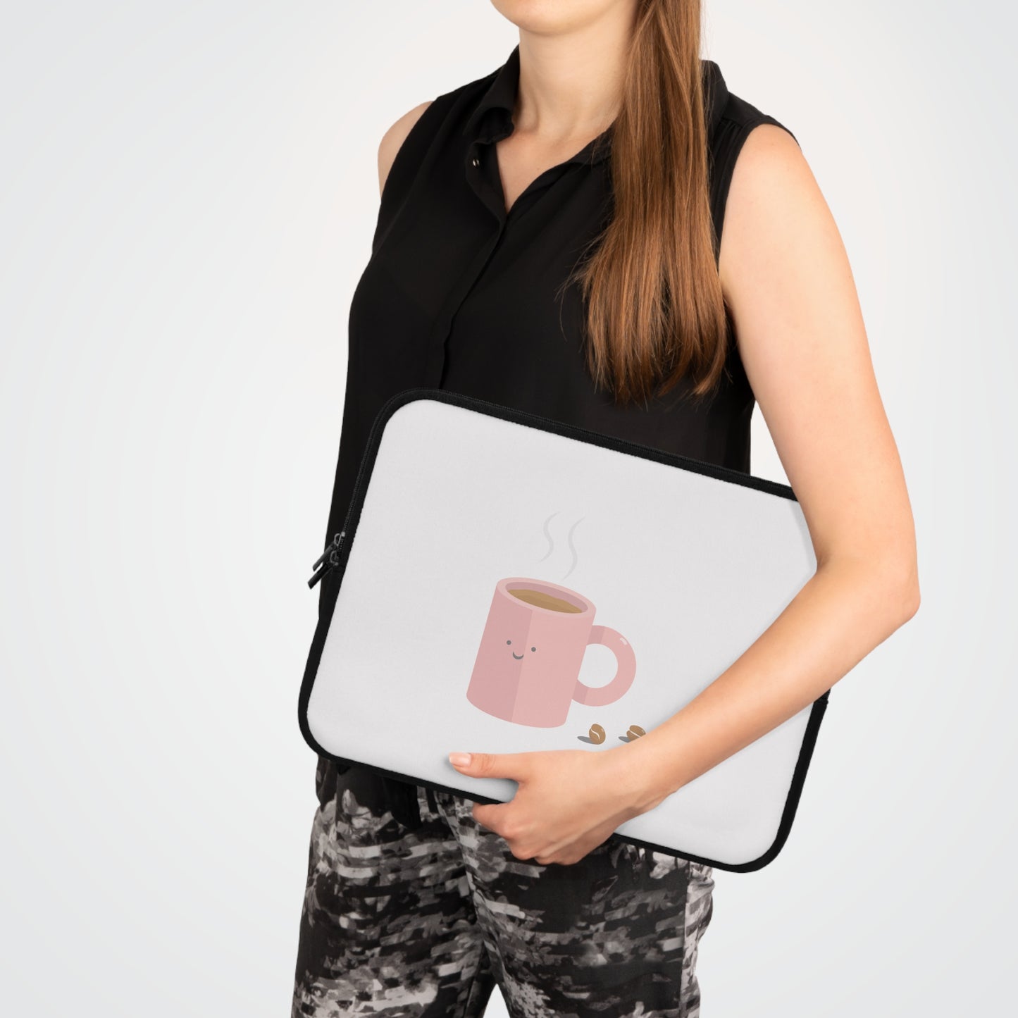 Coffee Break Mood | Artistic Coffee Cup Laptop Sleeve