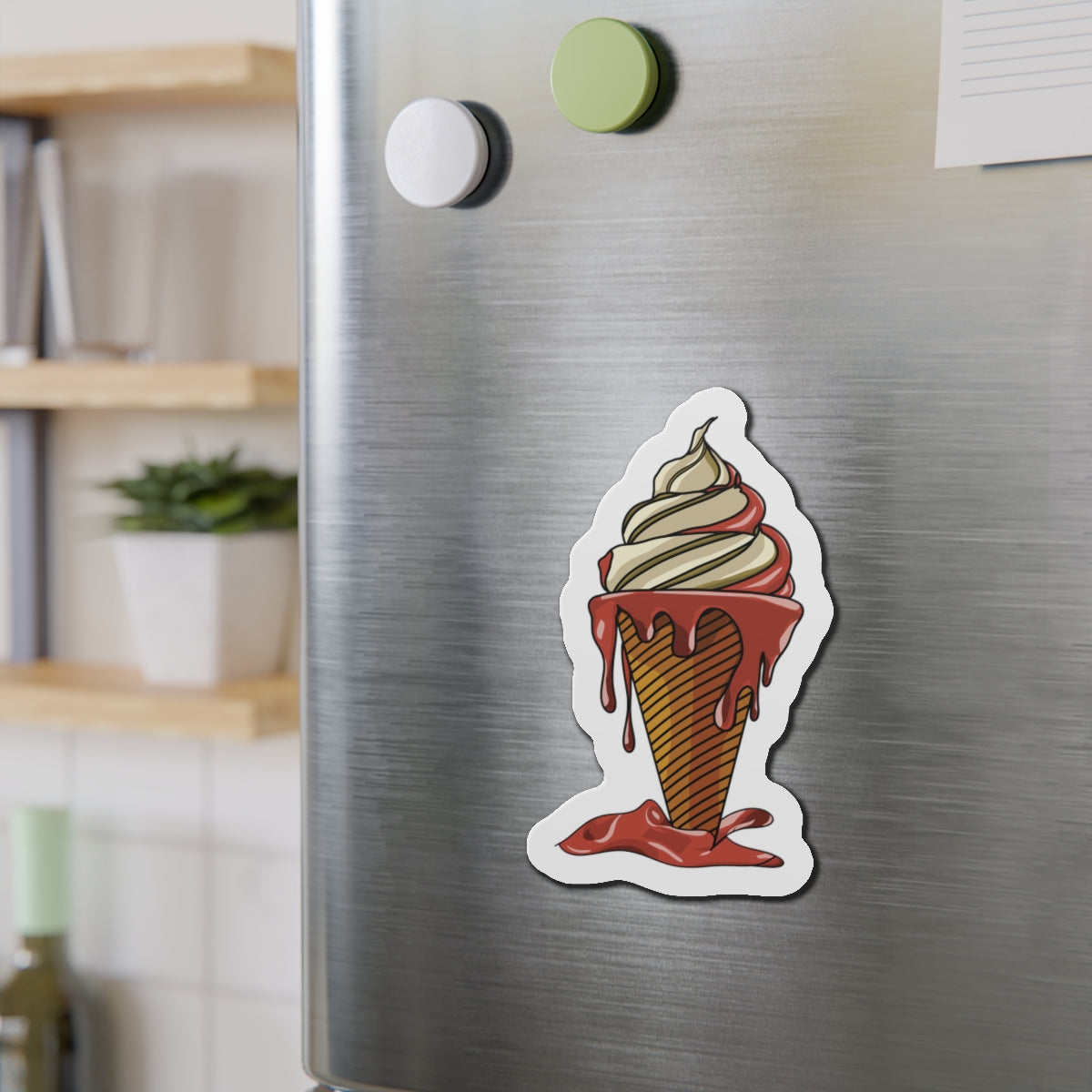 Die-Cut Magnet | Melting Ice Cream