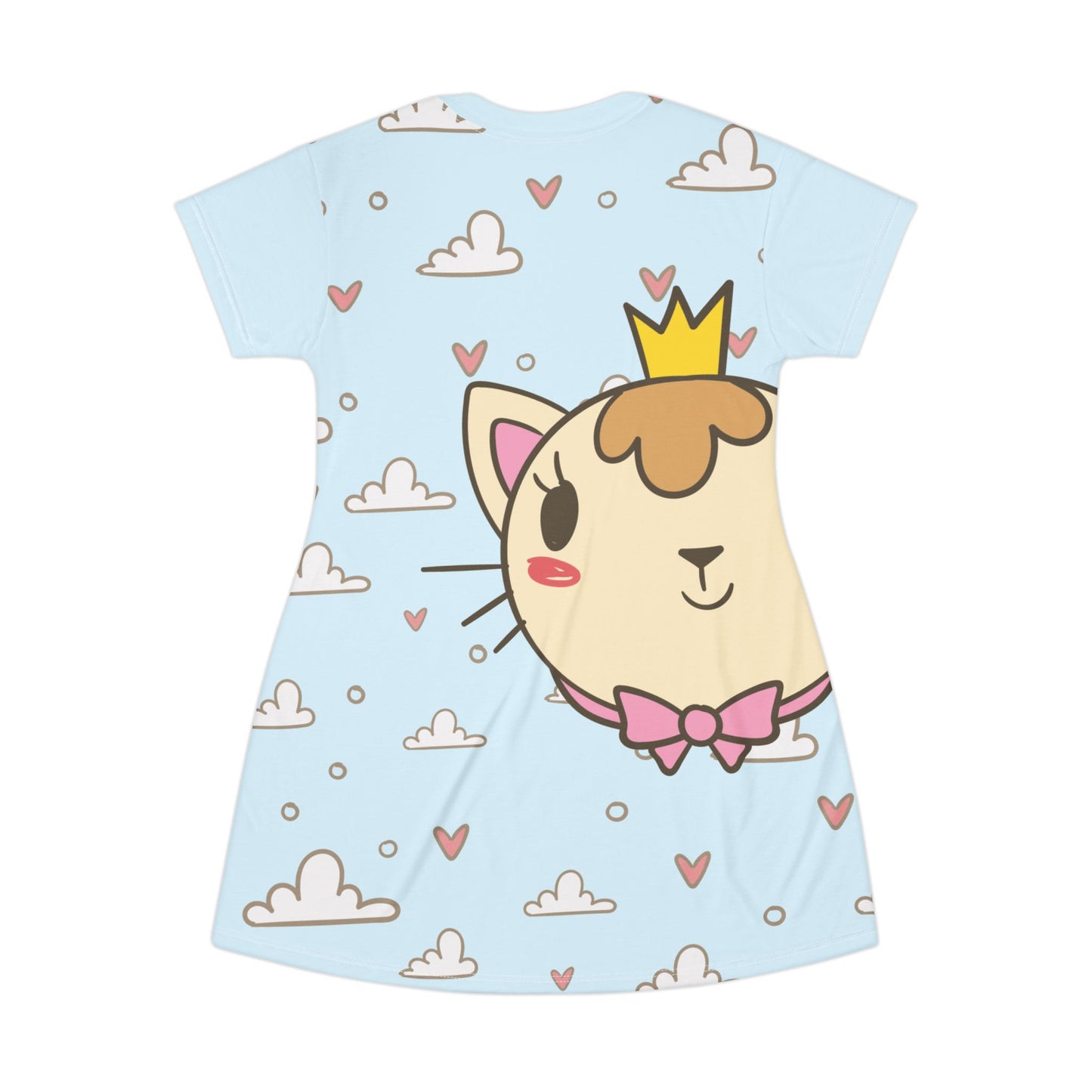Cute Cat Vibes | Fun T-Shirt Dress for Sweet, Comfy & Playful Style Lovers