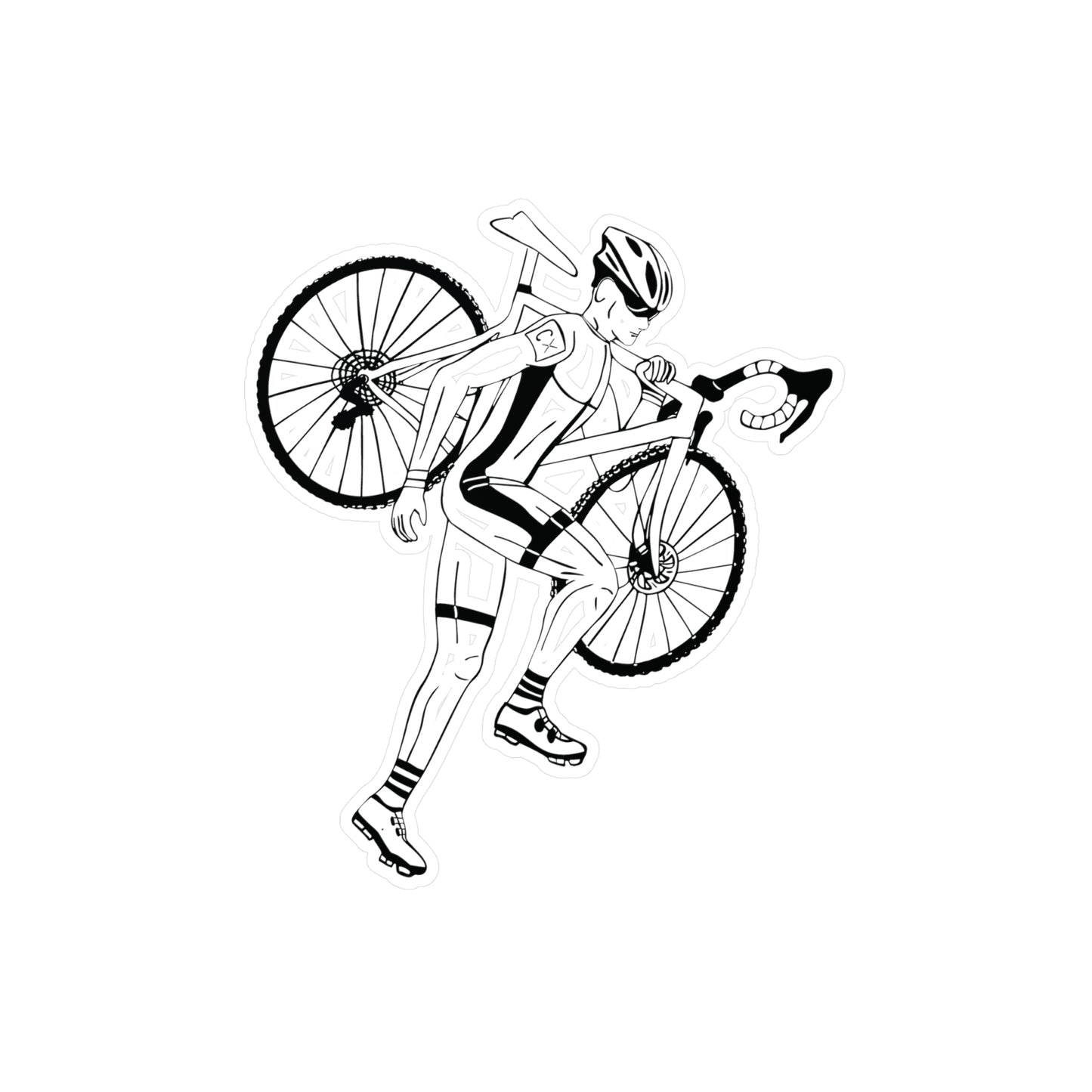 Cyclist Vinyl Sticker | A Ride to Freedom