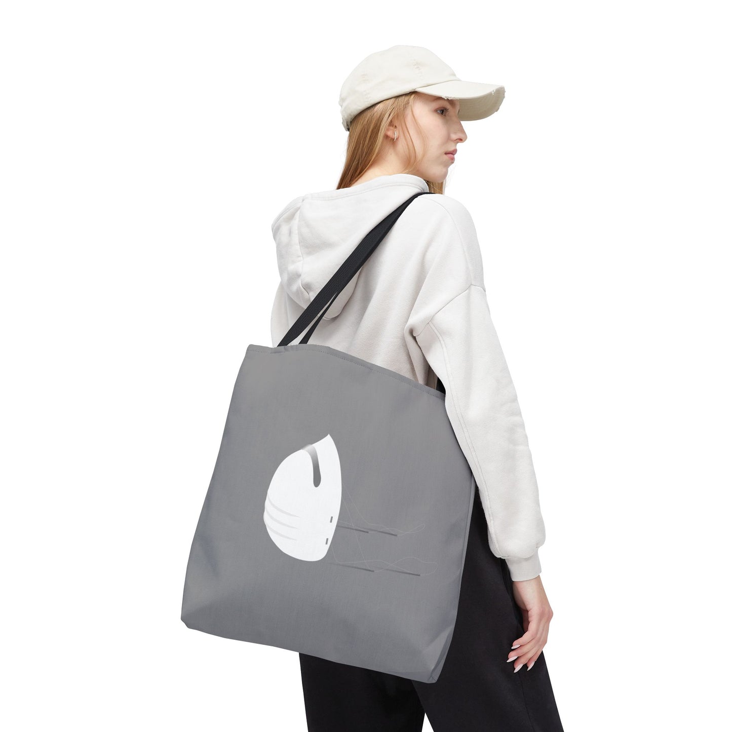 Virus Mask Statement | Artistic Tote Bag with Bold Virus Mask Design