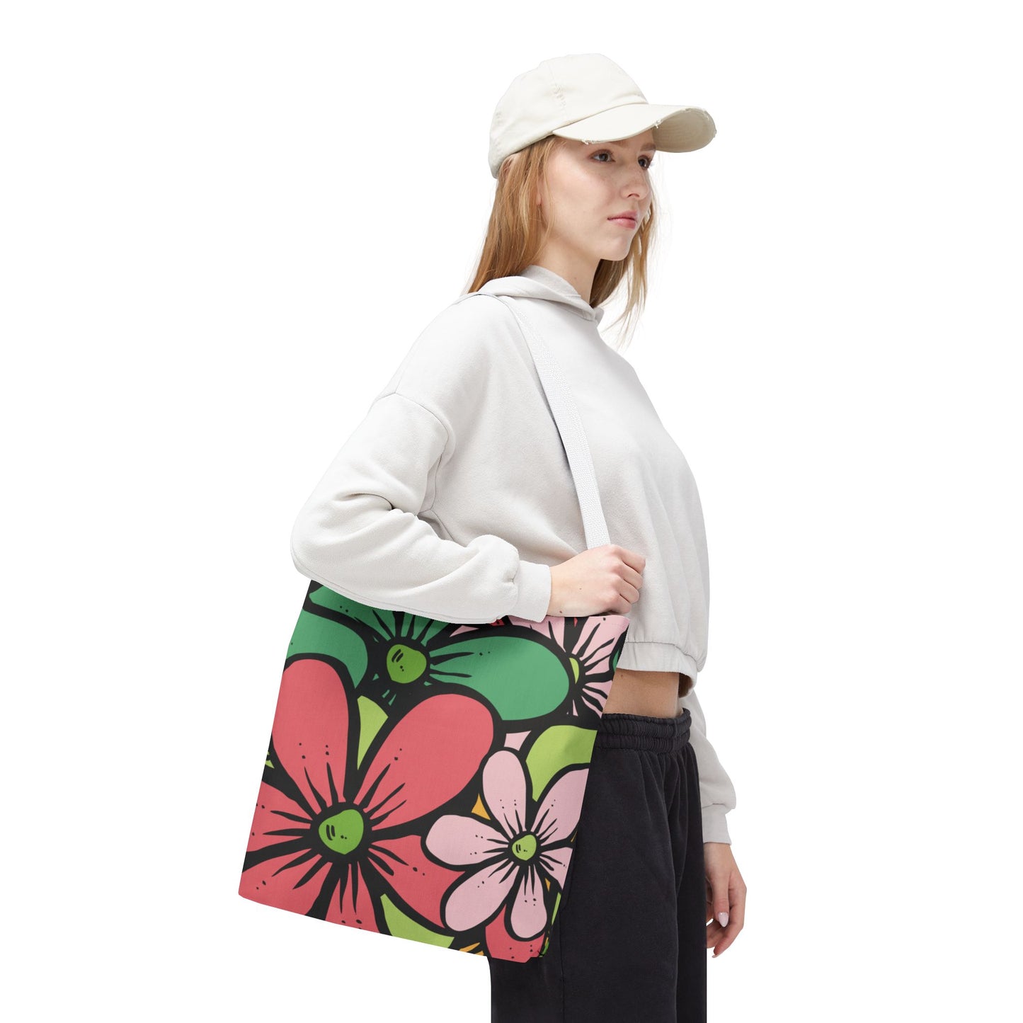 Colorful Floral Tote Bag | Bright, Playful & Stylish | Perfect for Everyday & Travel