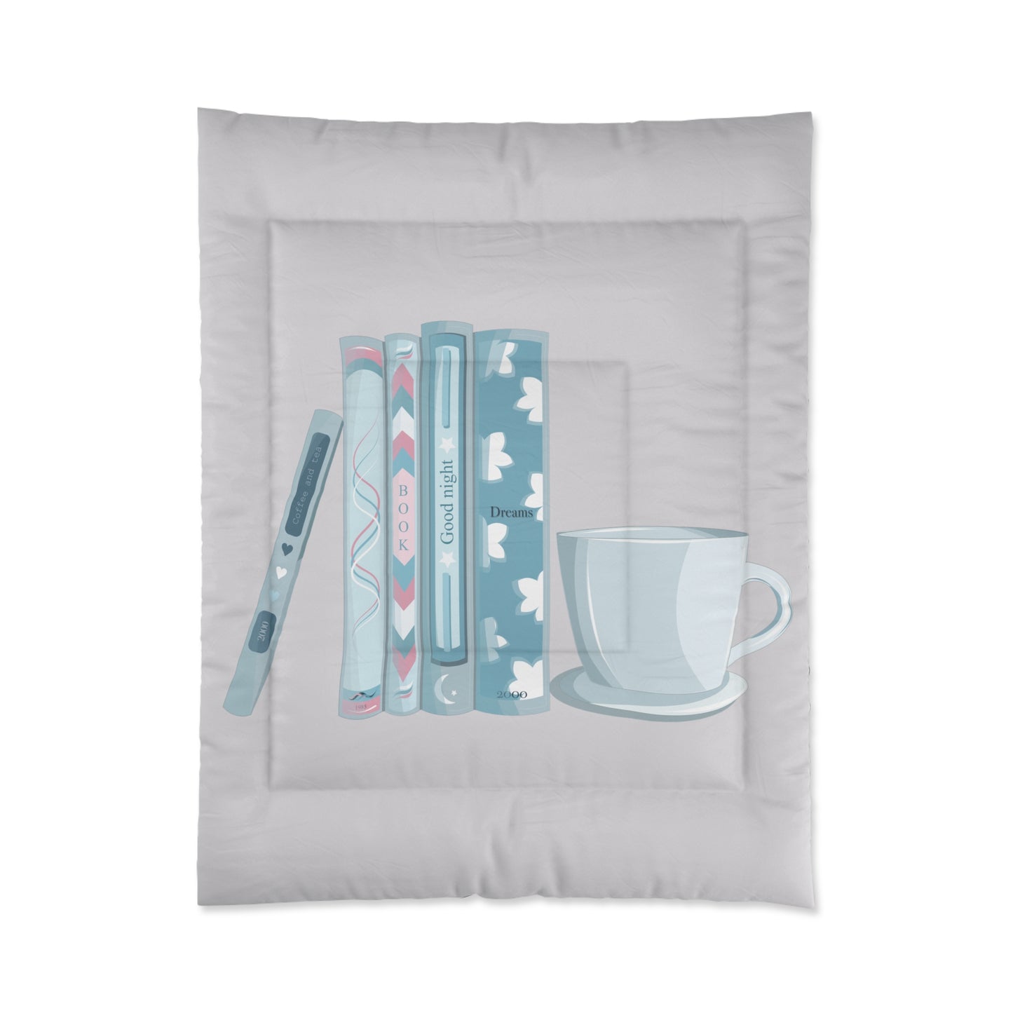 Coffee & Books Comforter | Cozy Warmth, Relaxing Style, Perfect for Chill Bedrooms