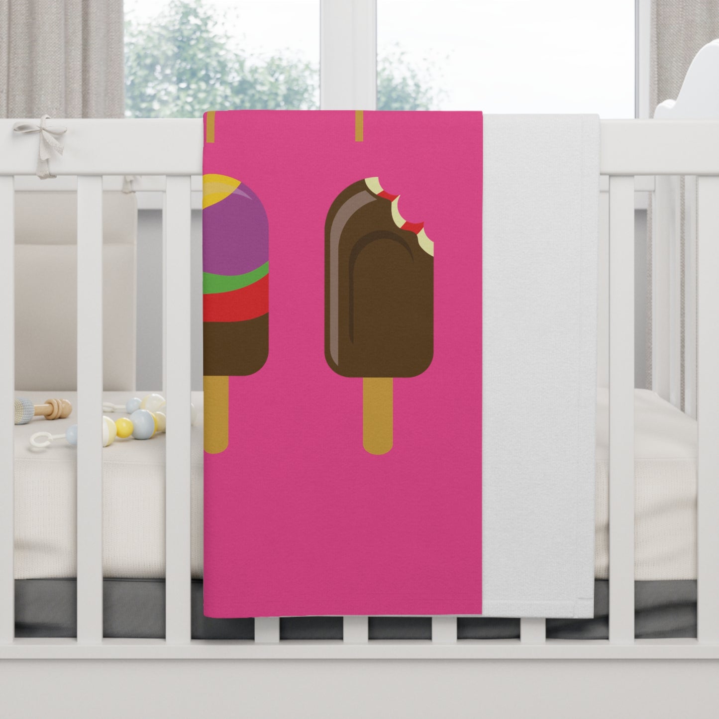 Sweet Dreams for Baby | Soft Fleece Blanket with Ice Cream & Candy Print