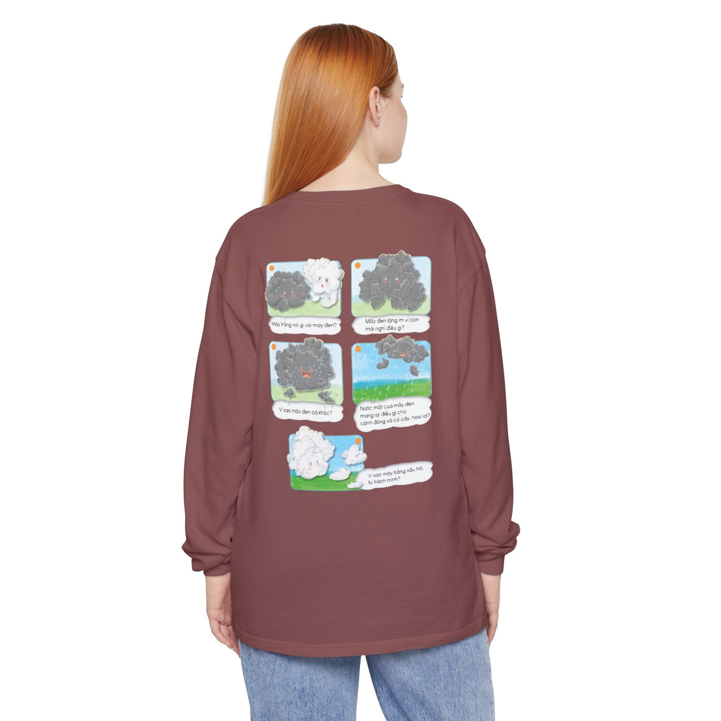 Premium Unisex Garment-Dyed Long Sleeve Tee | A Story of Kind Neighbors