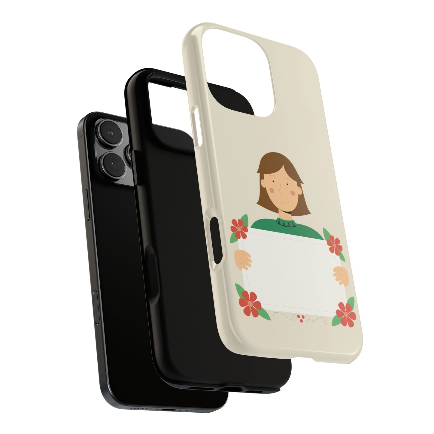“Message in Style” Tough Phone Case | Girl with Sign