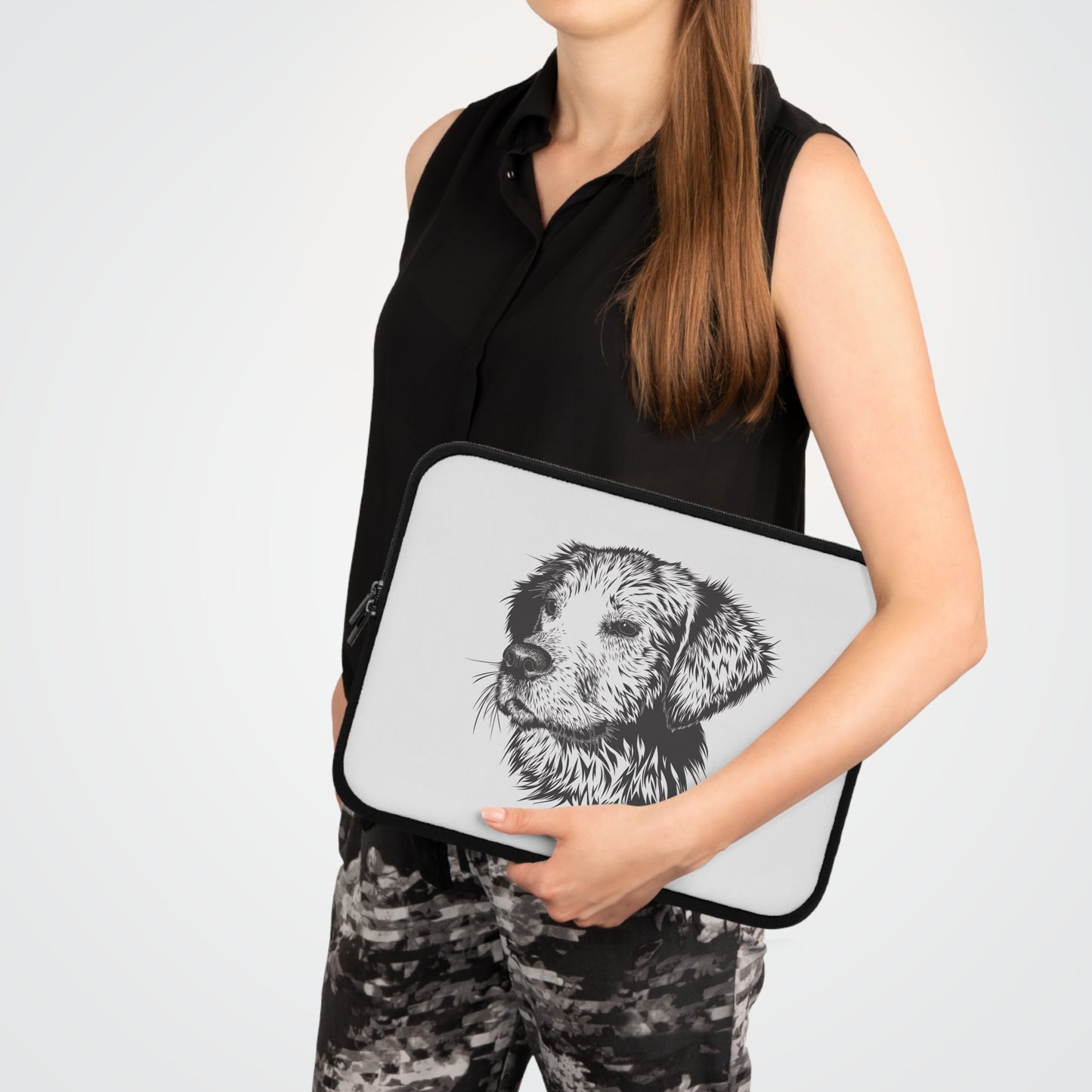 Cute Hand-Drawn Dog | Fun Laptop Sleeve for Pet Lovers & Playful Style