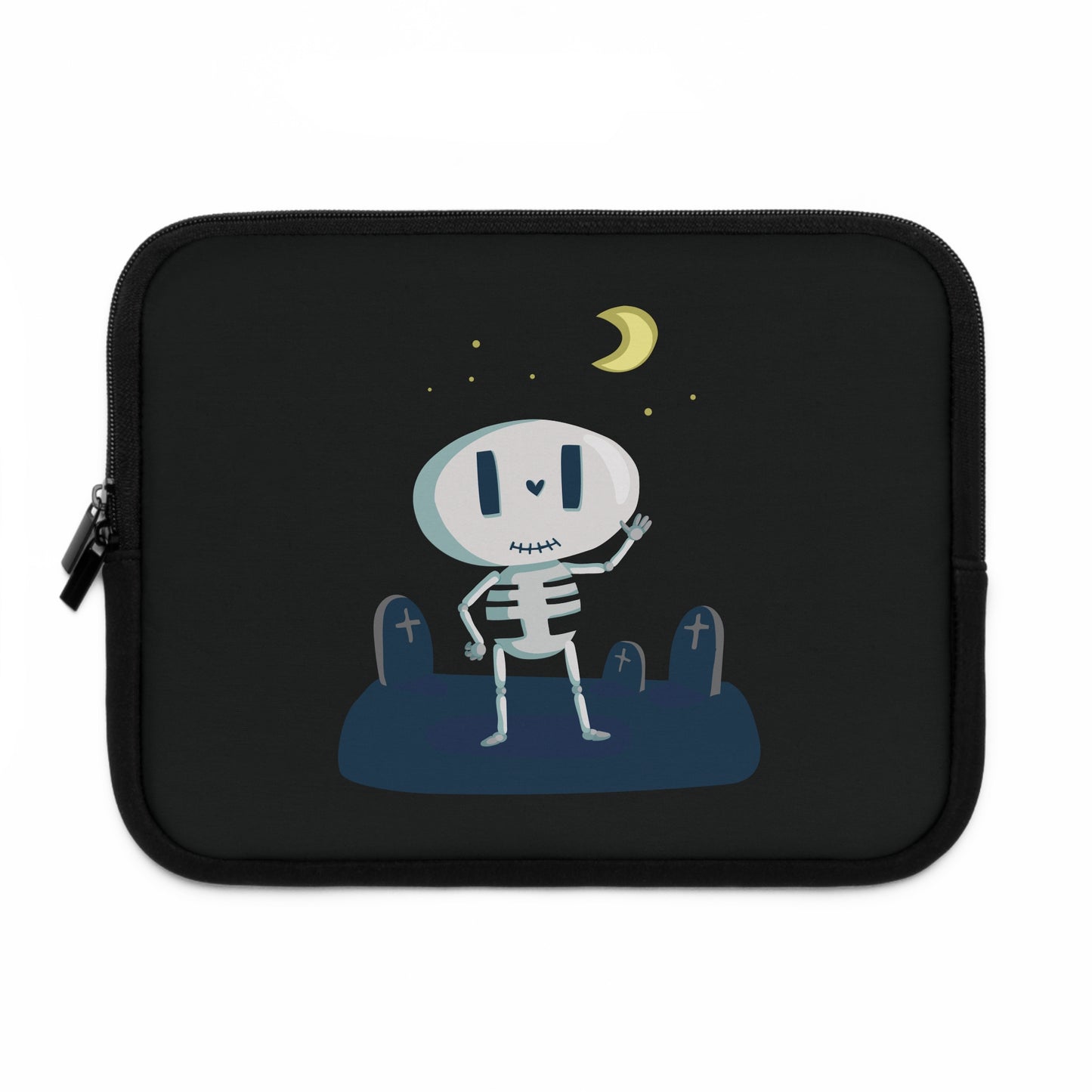 Funny Bones Vibes | Cartoon Skeleton Laptop Sleeve Fun & Playful