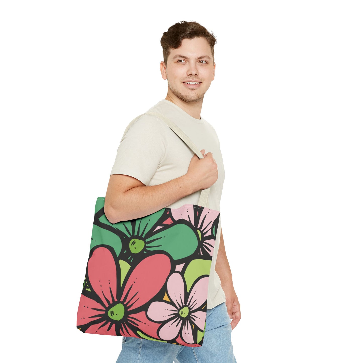Colorful Floral Tote Bag | Bright, Playful & Stylish | Perfect for Everyday & Travel