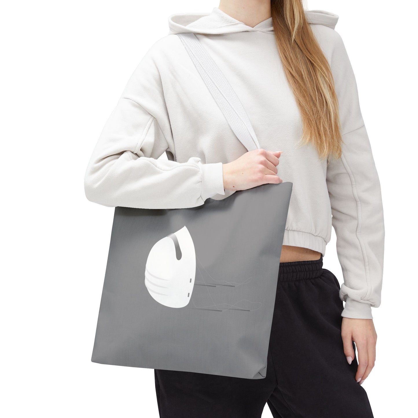 Virus Mask Statement | Artistic Tote Bag with Bold Virus Mask Design