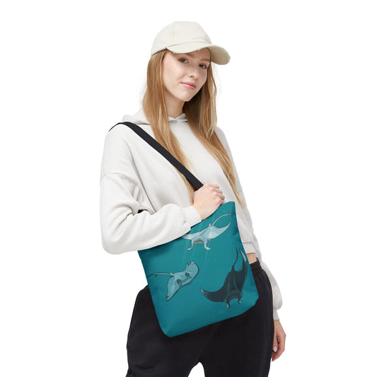 Ocean Stingray | Artistic Tote Bag Inspired by the Freedom of the Deep Blue Sea