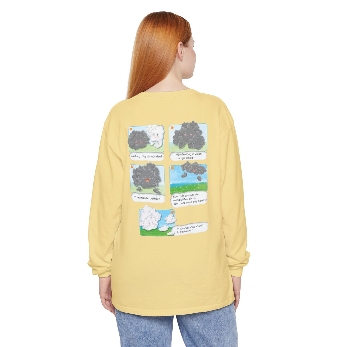 Premium Unisex Garment-Dyed Long Sleeve Tee | A Story of Kind Neighbors