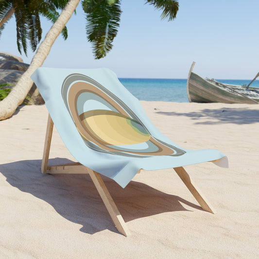 “Saturn on the Sand” Beach Towel | Where Space Meets Sun & Sea