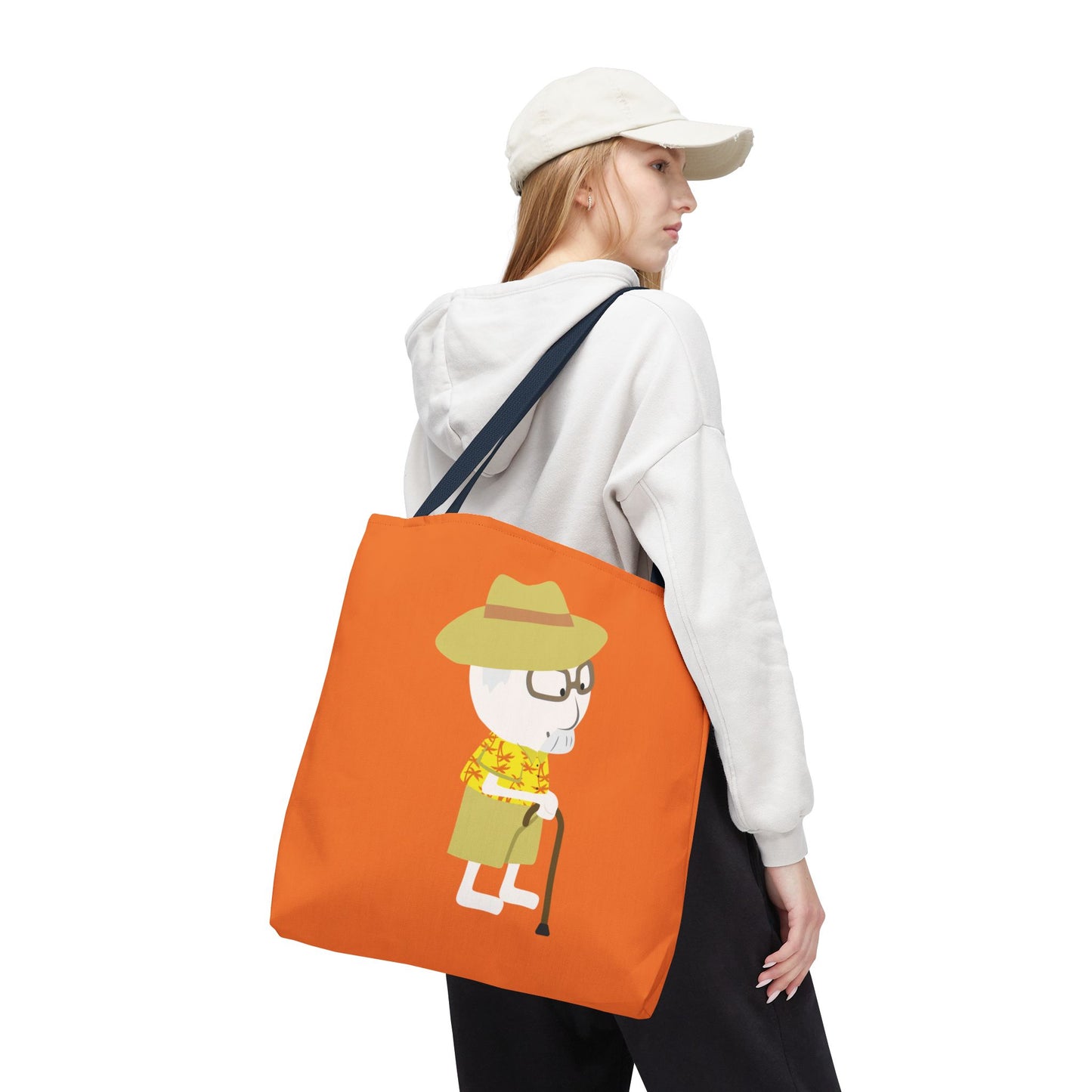 Minimalist Tote Bag | Grandpa with Cane | Artful & Whimsical
