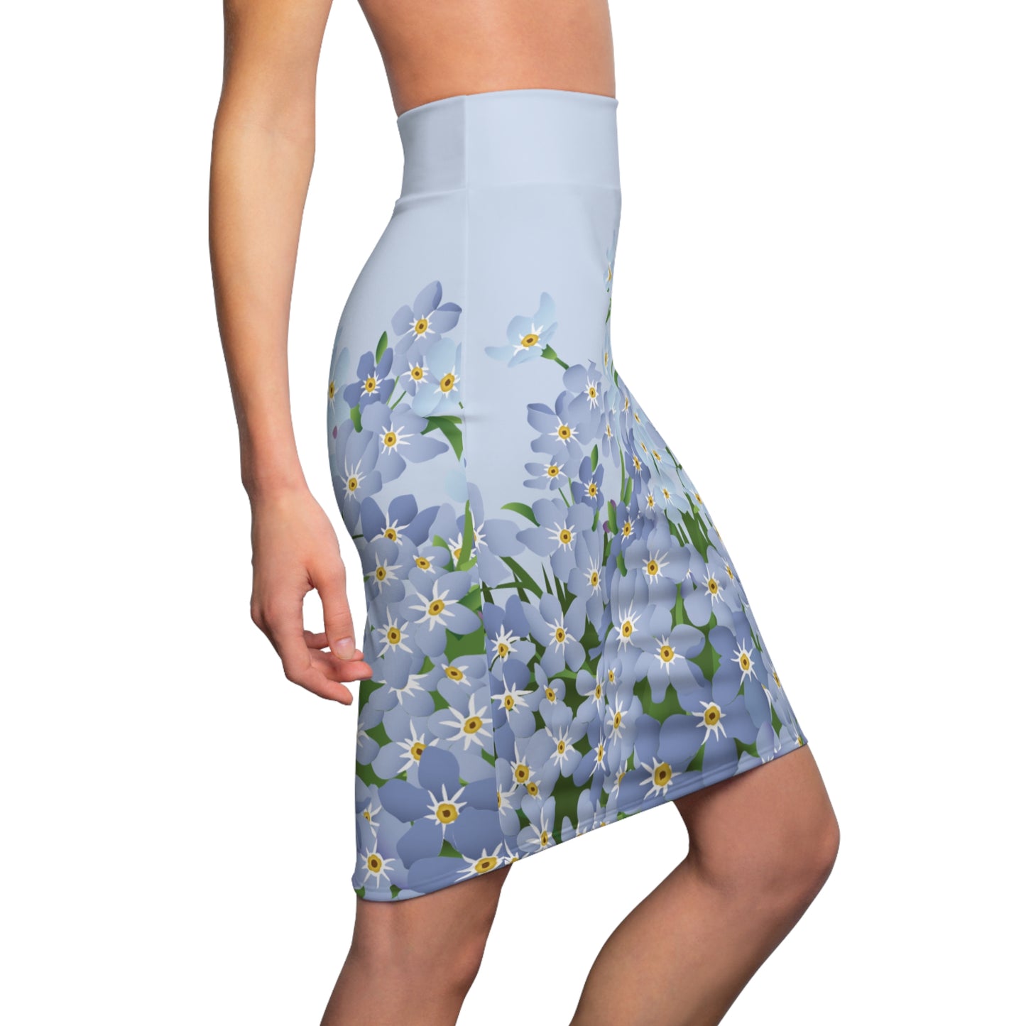 BloomGrace | Elegant Floral Pencil Skirt