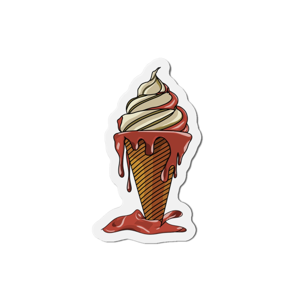Die-Cut Magnet | Melting Ice Cream
