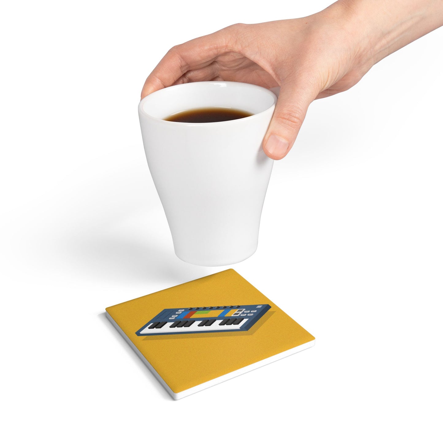 “Mix Your Mood” Ceramic Coaster | DJ-Inspired Table Style