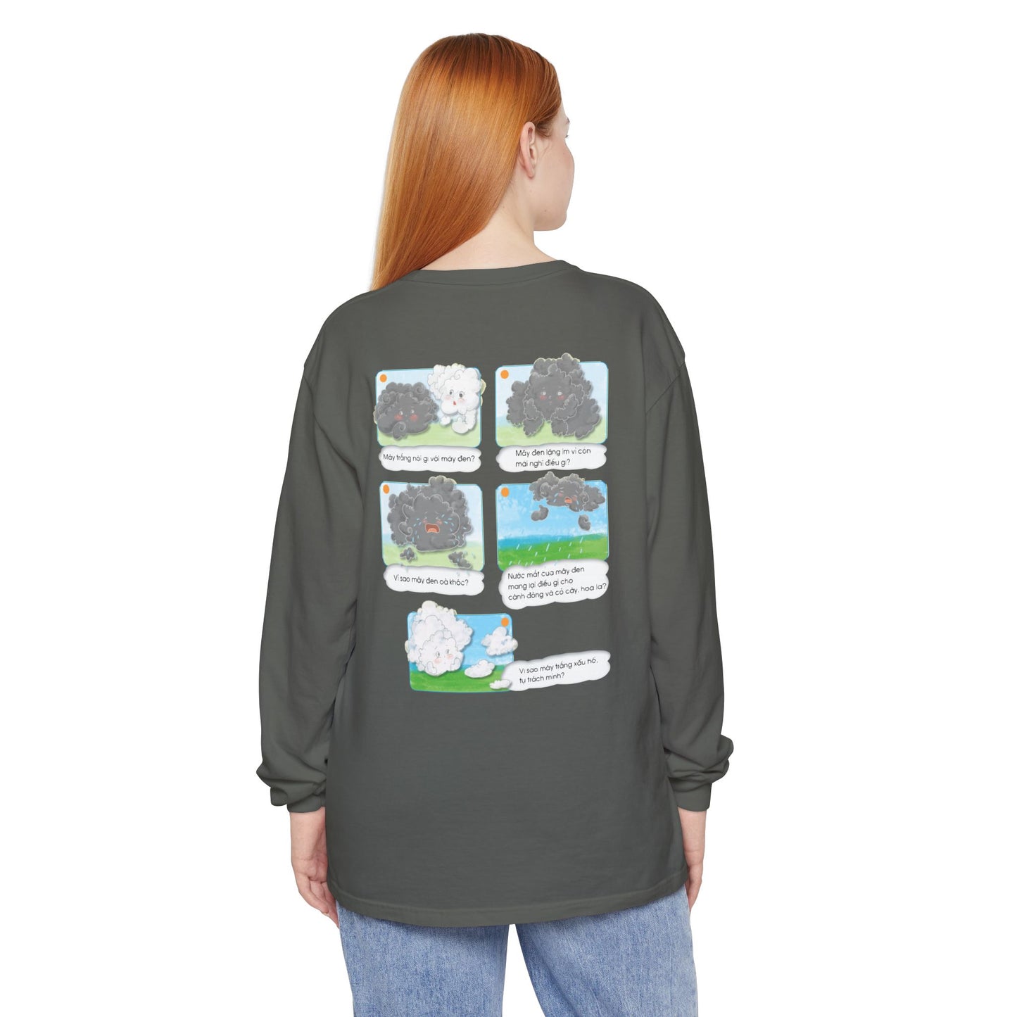 Premium Unisex Garment-Dyed Long Sleeve Tee | A Story of Kind Neighbors