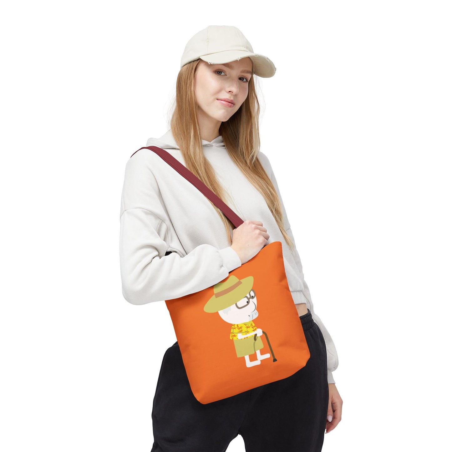 Minimalist Tote Bag | Grandpa with Cane | Artful & Whimsical