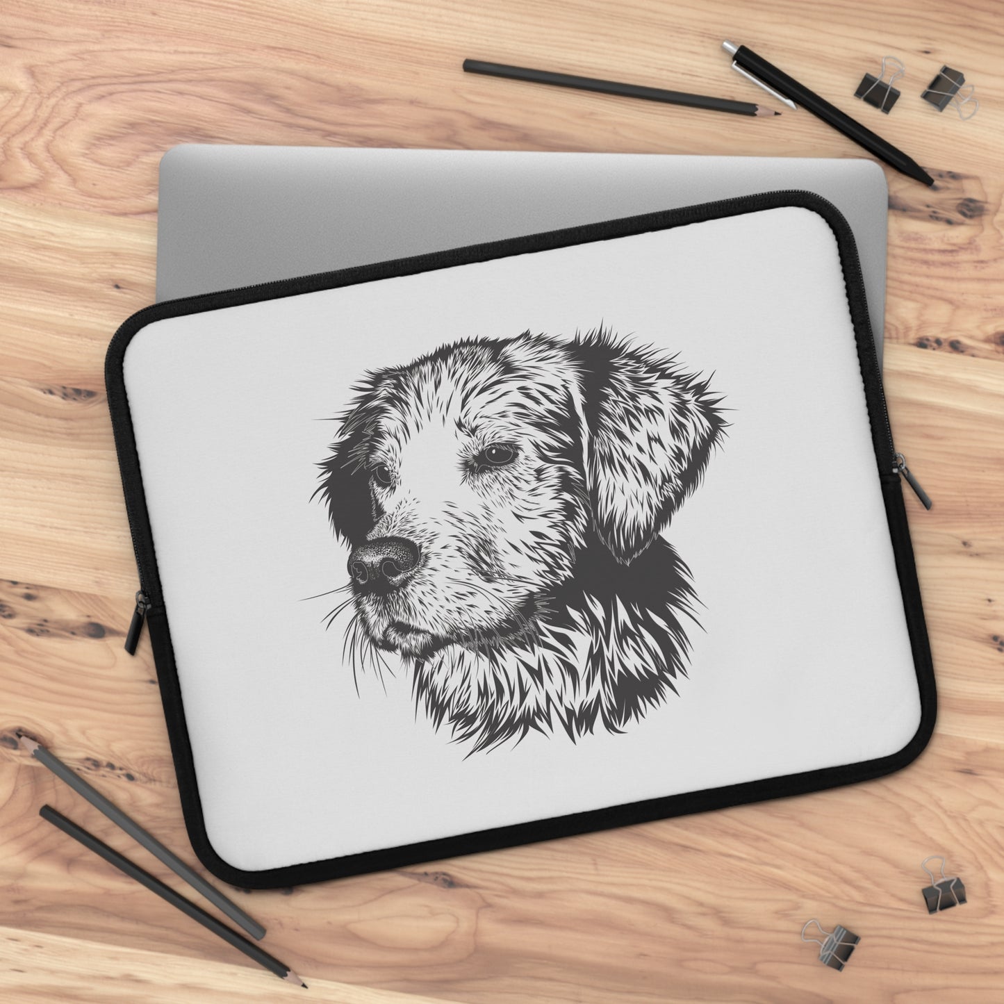 Cute Hand-Drawn Dog | Fun Laptop Sleeve for Pet Lovers & Playful Style