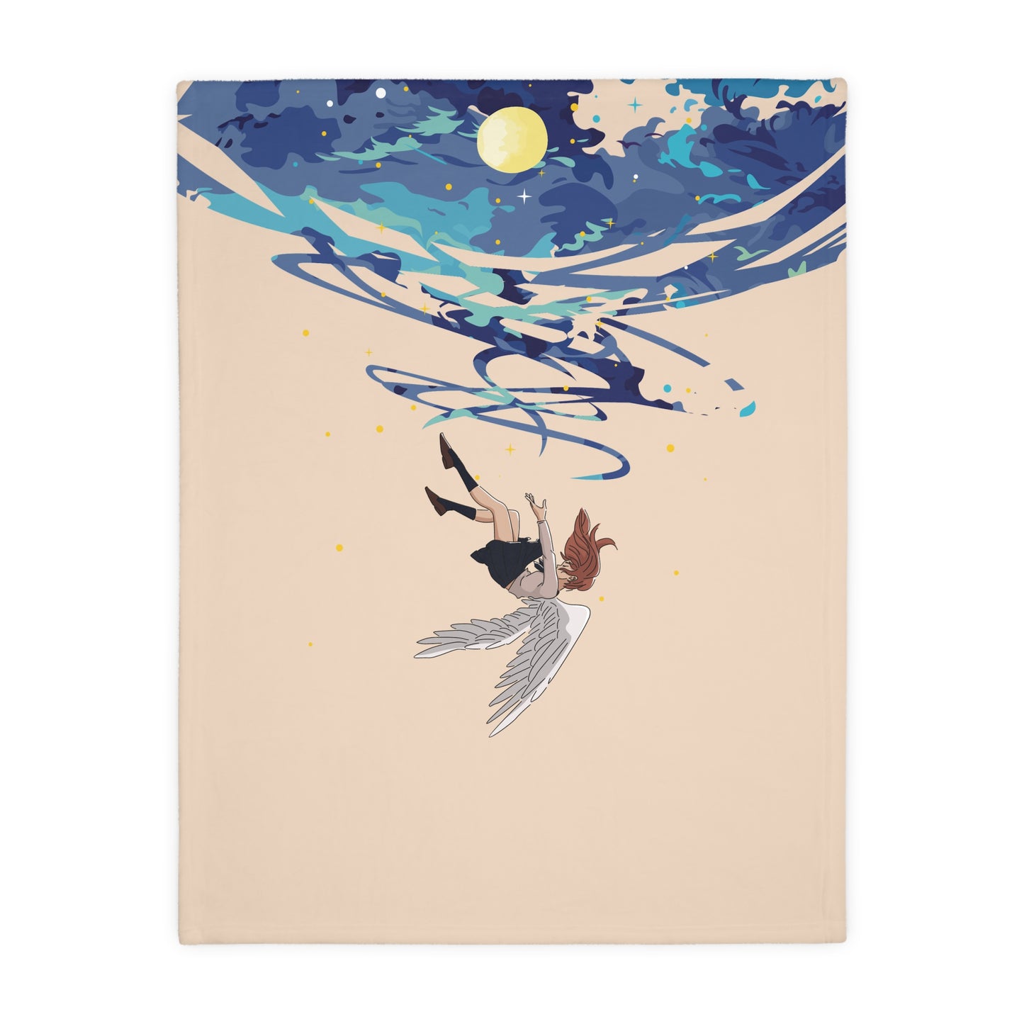 “Falling Angel from the Moon” Blanket | Wrap Yourself in Cosmic Dreams