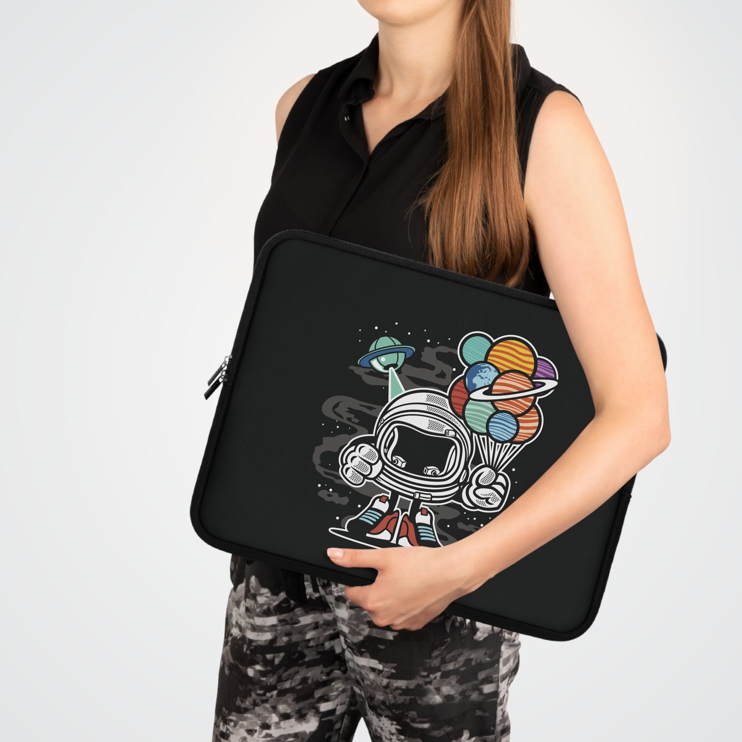 Alien Robot Vibes | Cartoon Alien Robot Laptop Sleeve