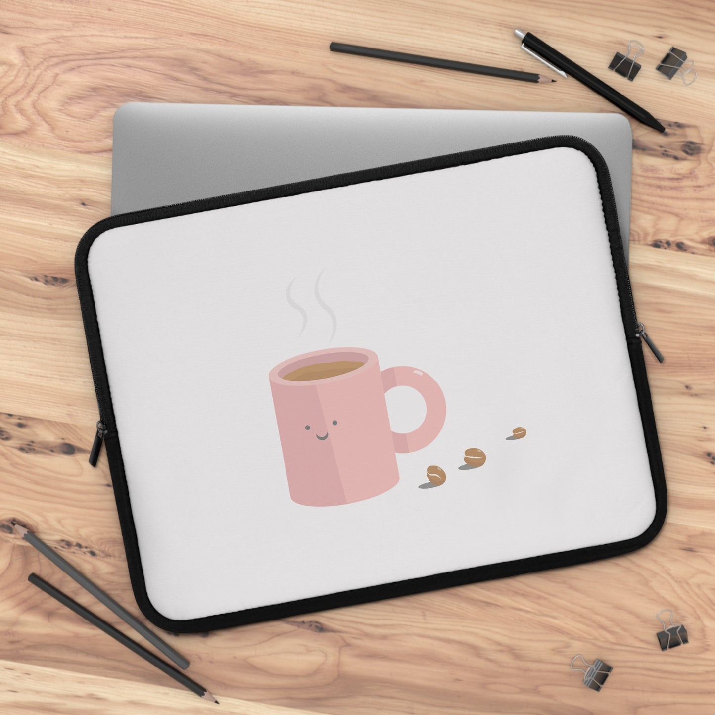 Coffee Break Mood | Artistic Coffee Cup Laptop Sleeve