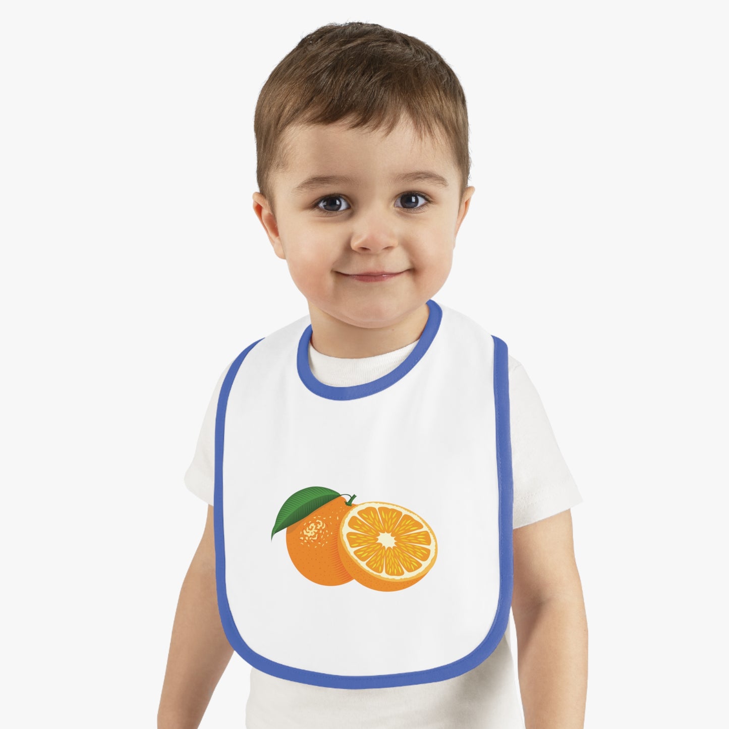 “Half Orange” Baby Bib | Freshness in Every Bite