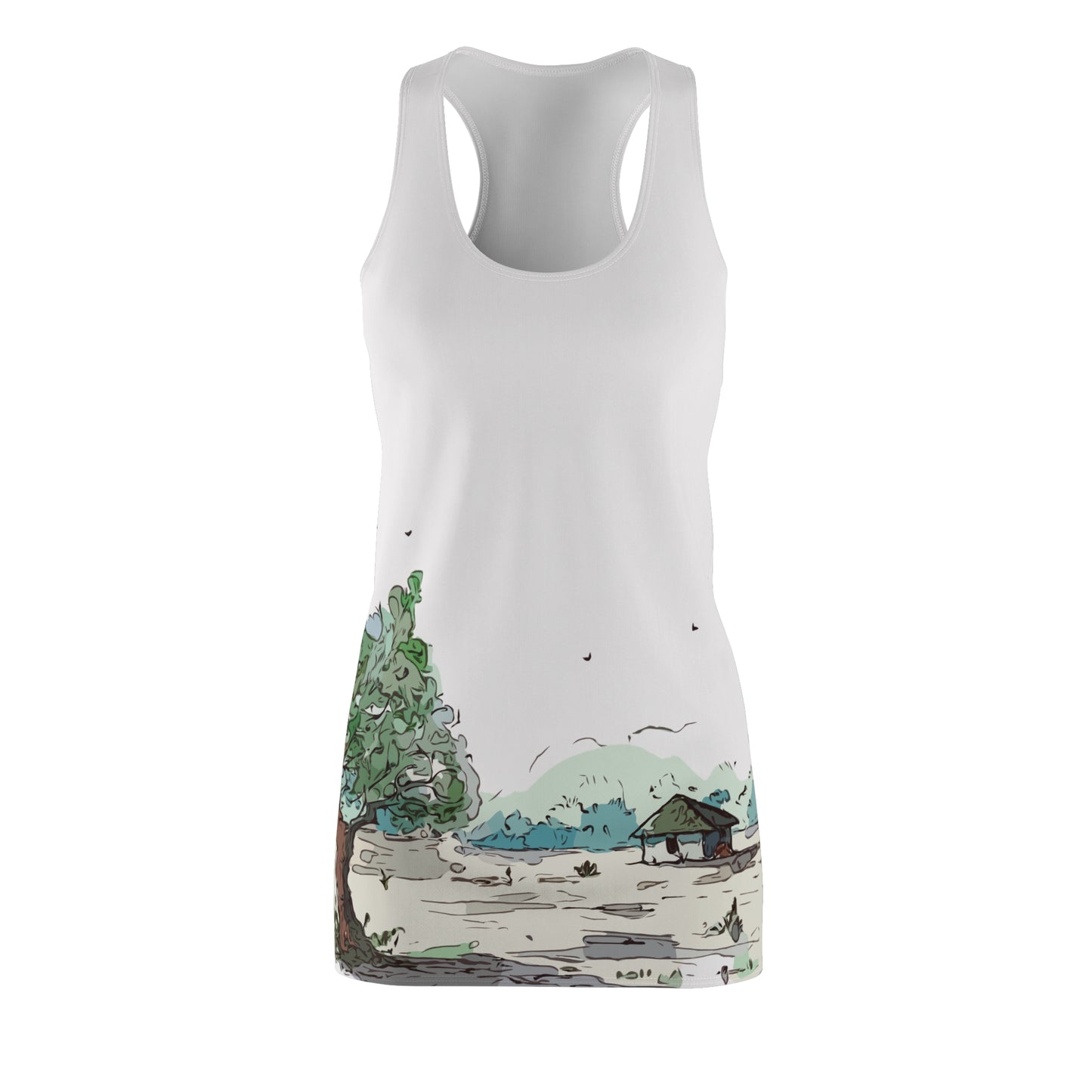 Racerback Dress | Valley House Scenic Print