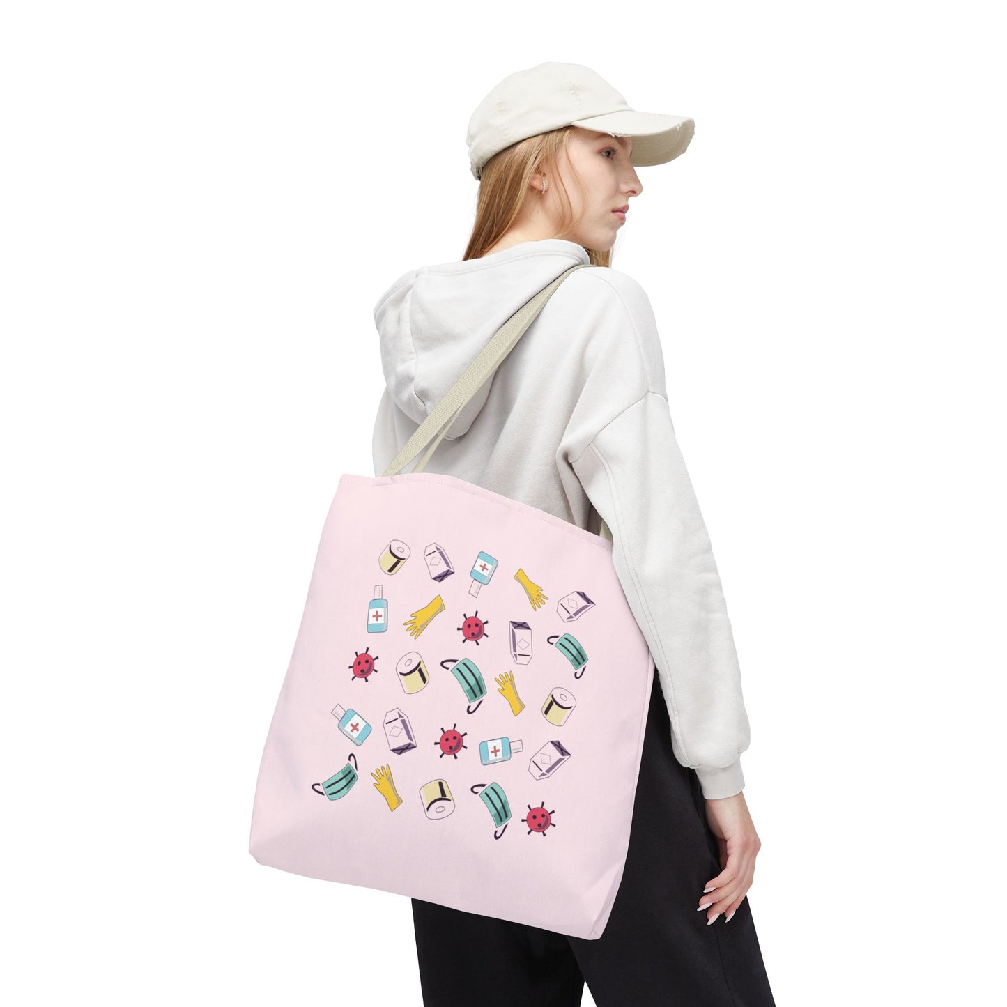 Covid Plan Concept | Artistic Tote Bag with Modern Pandemic-Inspired Design